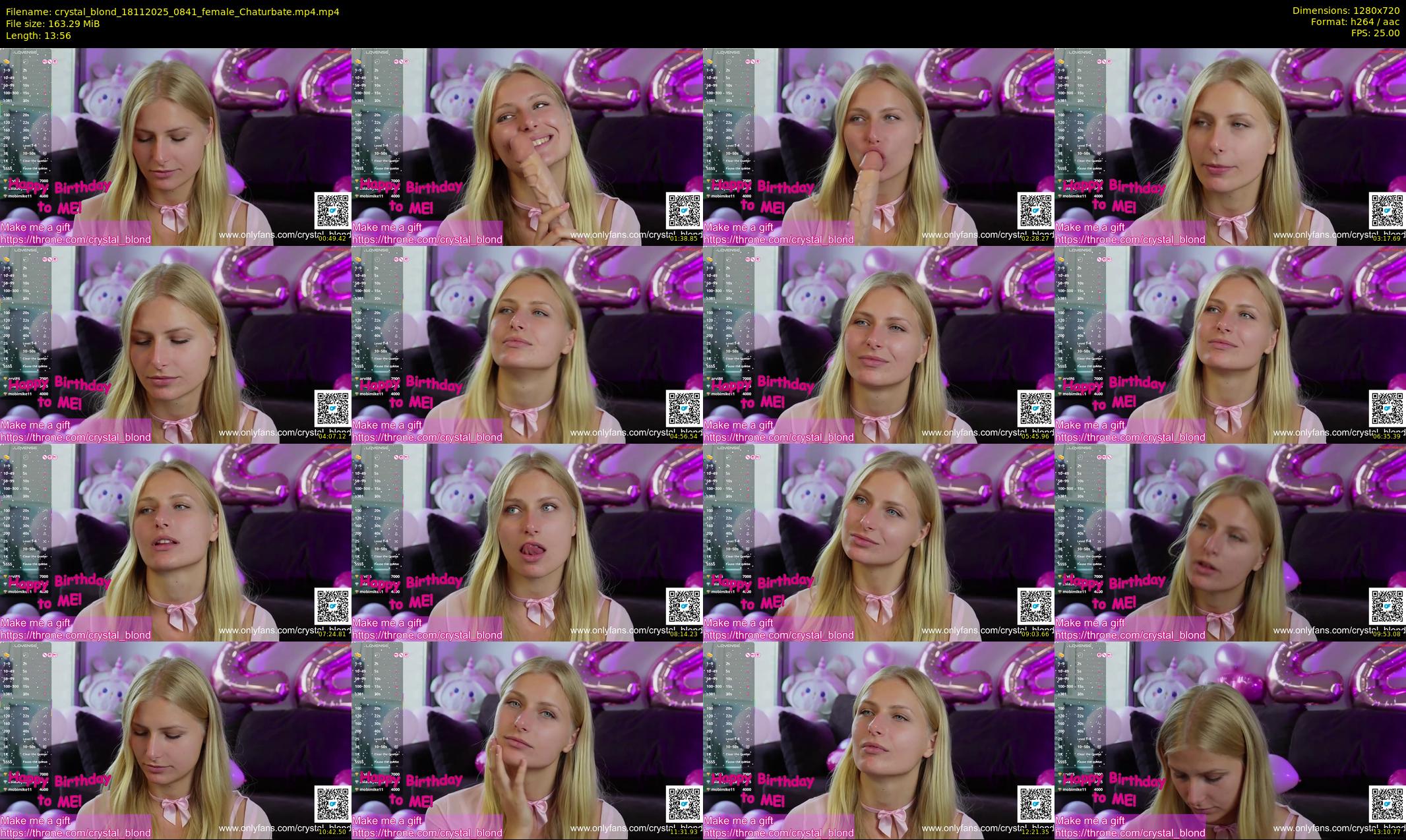 crystal_blond — 14 minute Chaturbate female cam show recording, 720p, Nov 18, 2025