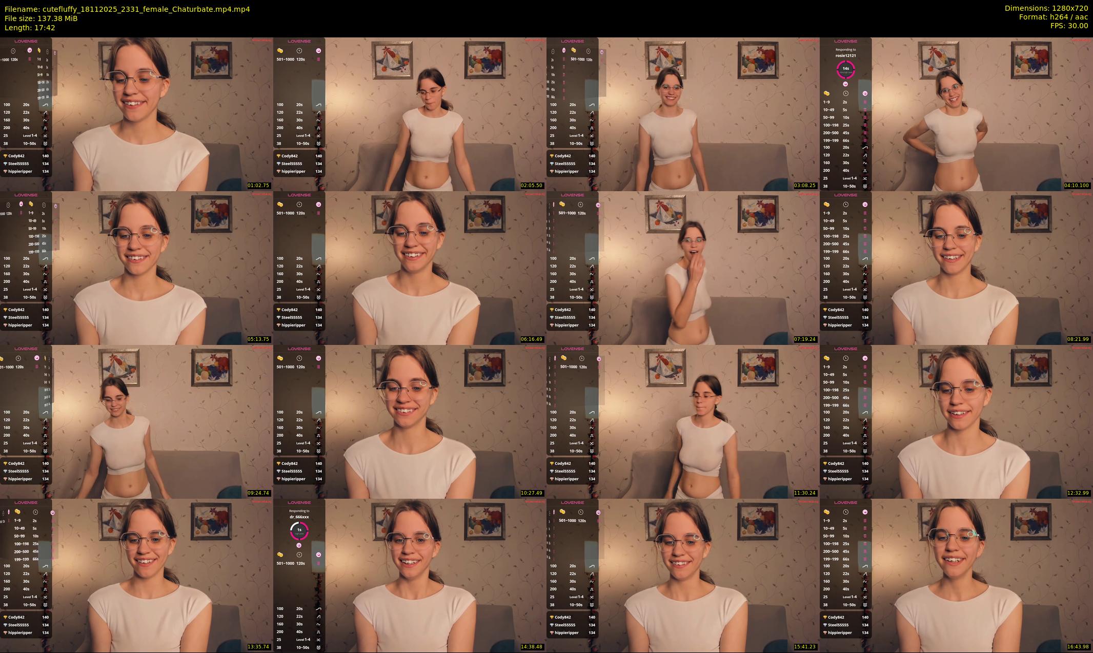 cutefluffy — 18 minute Chaturbate female cam show recording, 720p, Nov 18, 2025