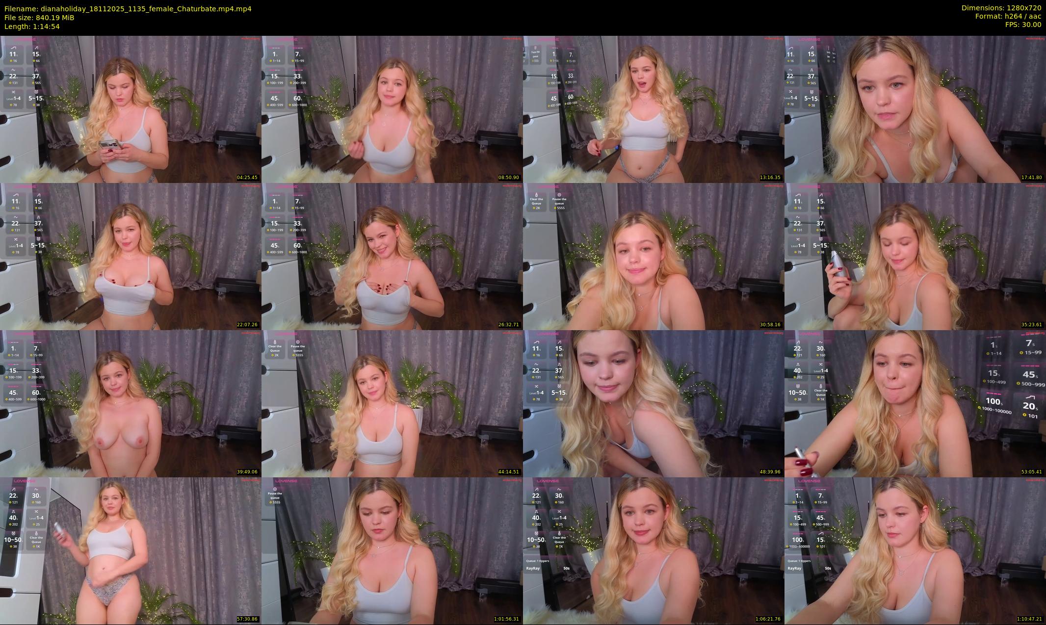 dianaholiday — 75 minute Chaturbate female cam show recording, 720p, Nov 18, 2025