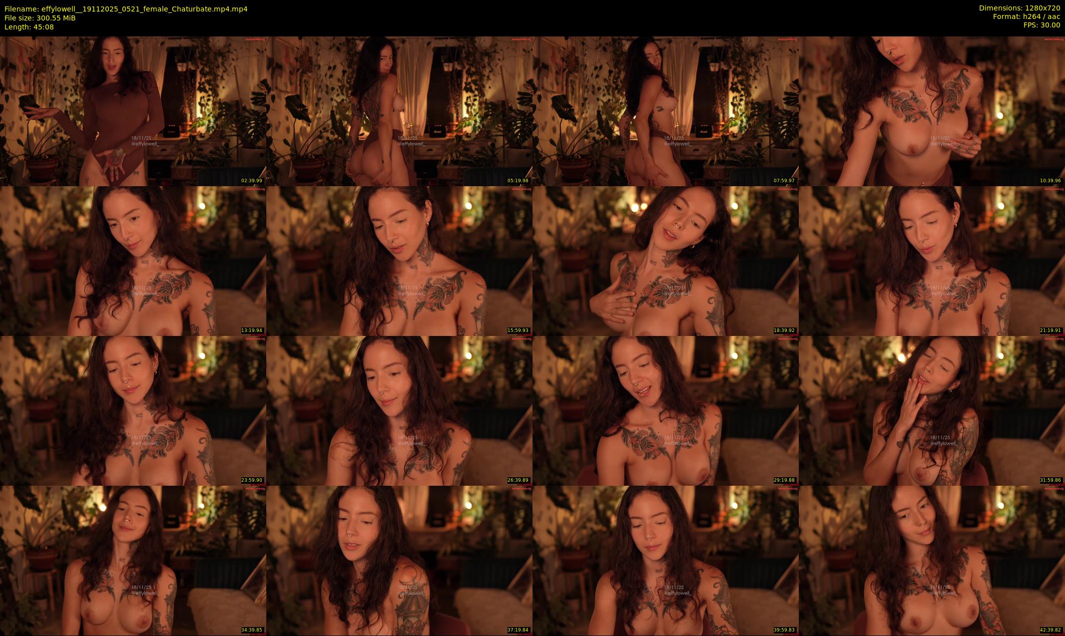 effylowell_ — 46 minute Chaturbate female cam show recording, 720p, Nov 19, 2025