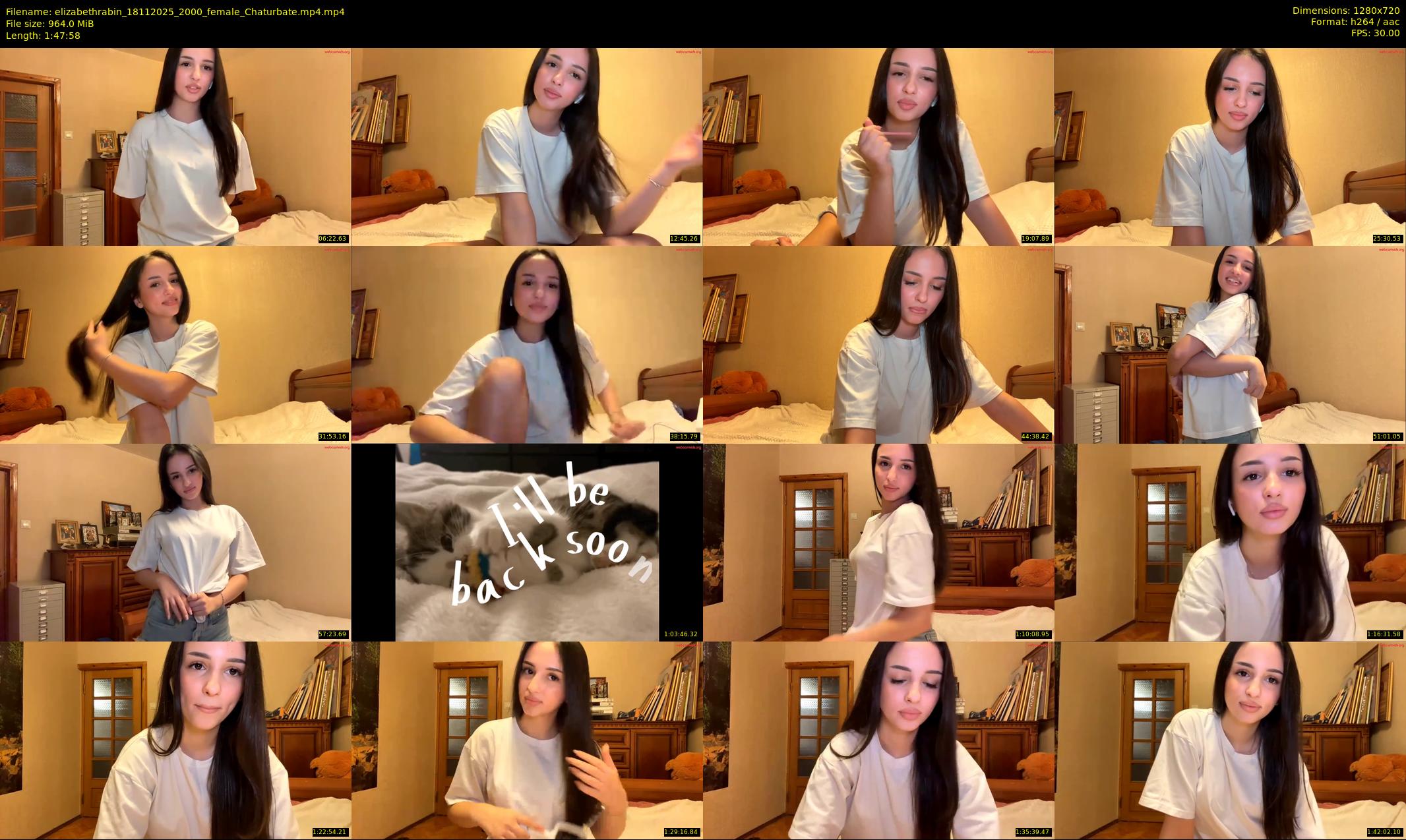 elizabethrabin — 108 minute Chaturbate female cam show recording, 720p, Nov 18, 2025