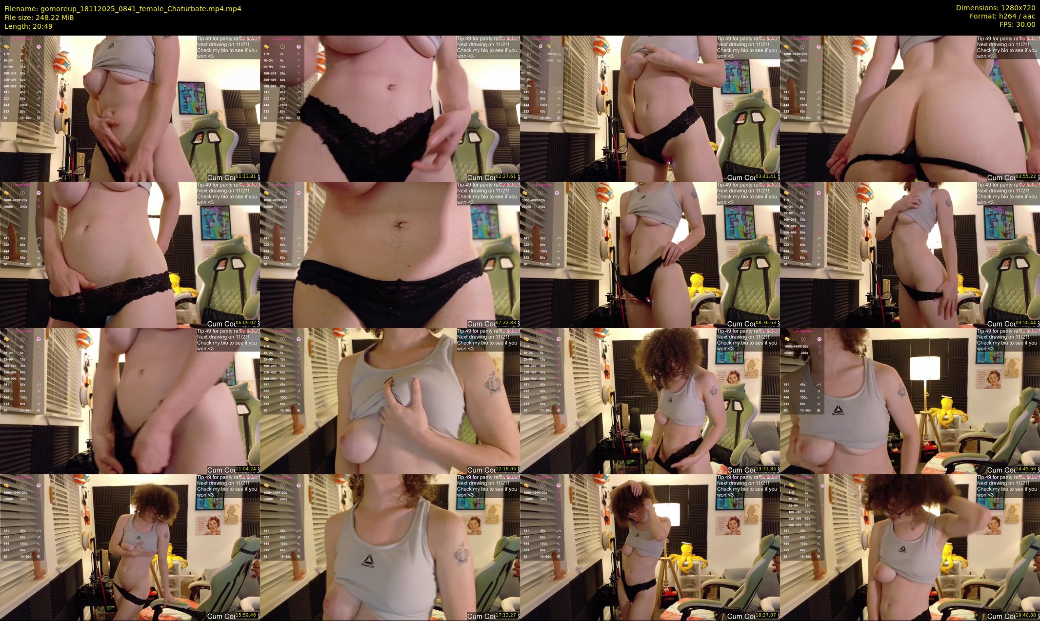 gomoreup — 21 minute Chaturbate female cam show recording, 720p, Nov 18, 2025