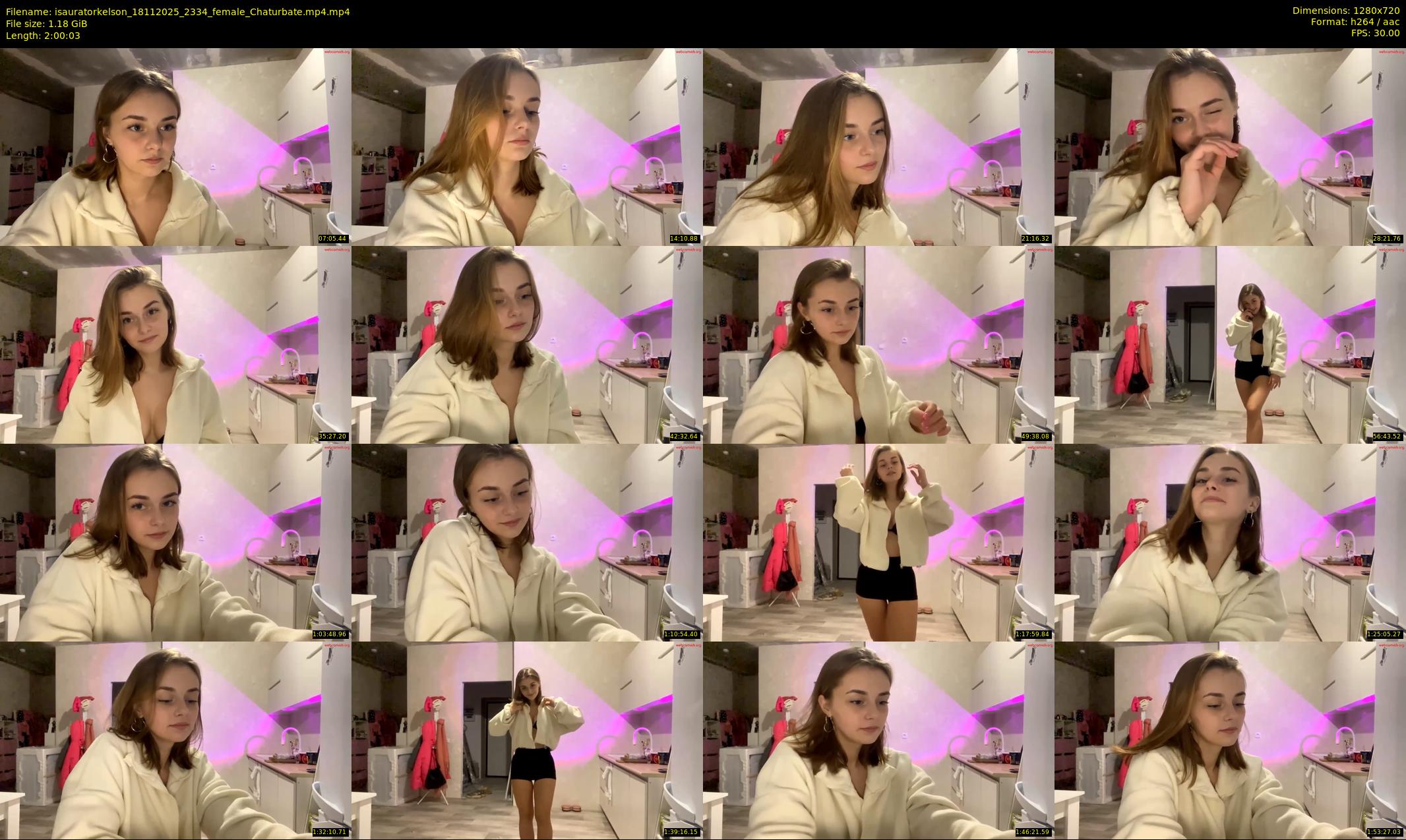 isauratorkelson — 121 minute Chaturbate female cam show recording, 720p, Nov 18, 2025