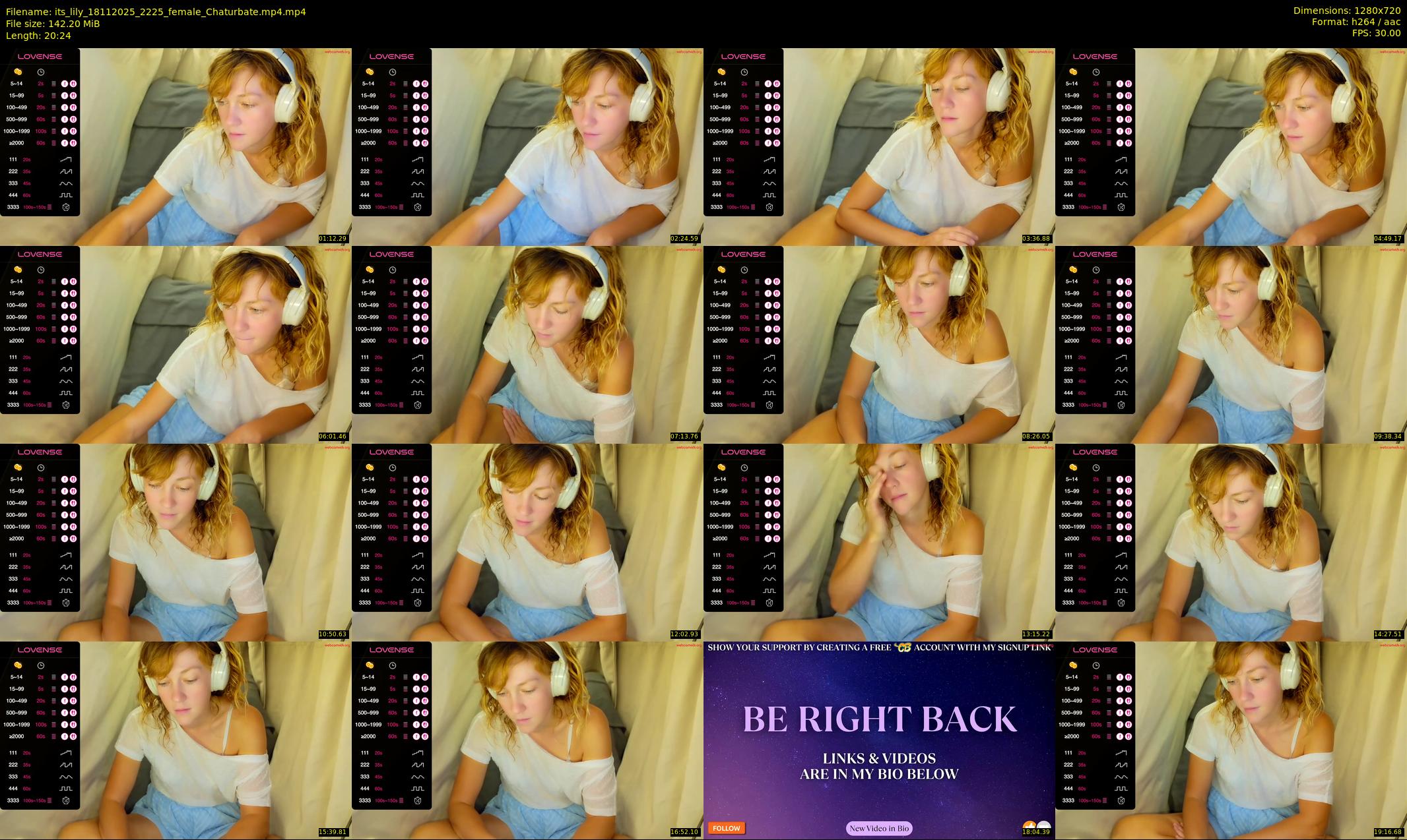its_lily — 21 minute Chaturbate female cam show recording, 720p, Nov 18, 2025
