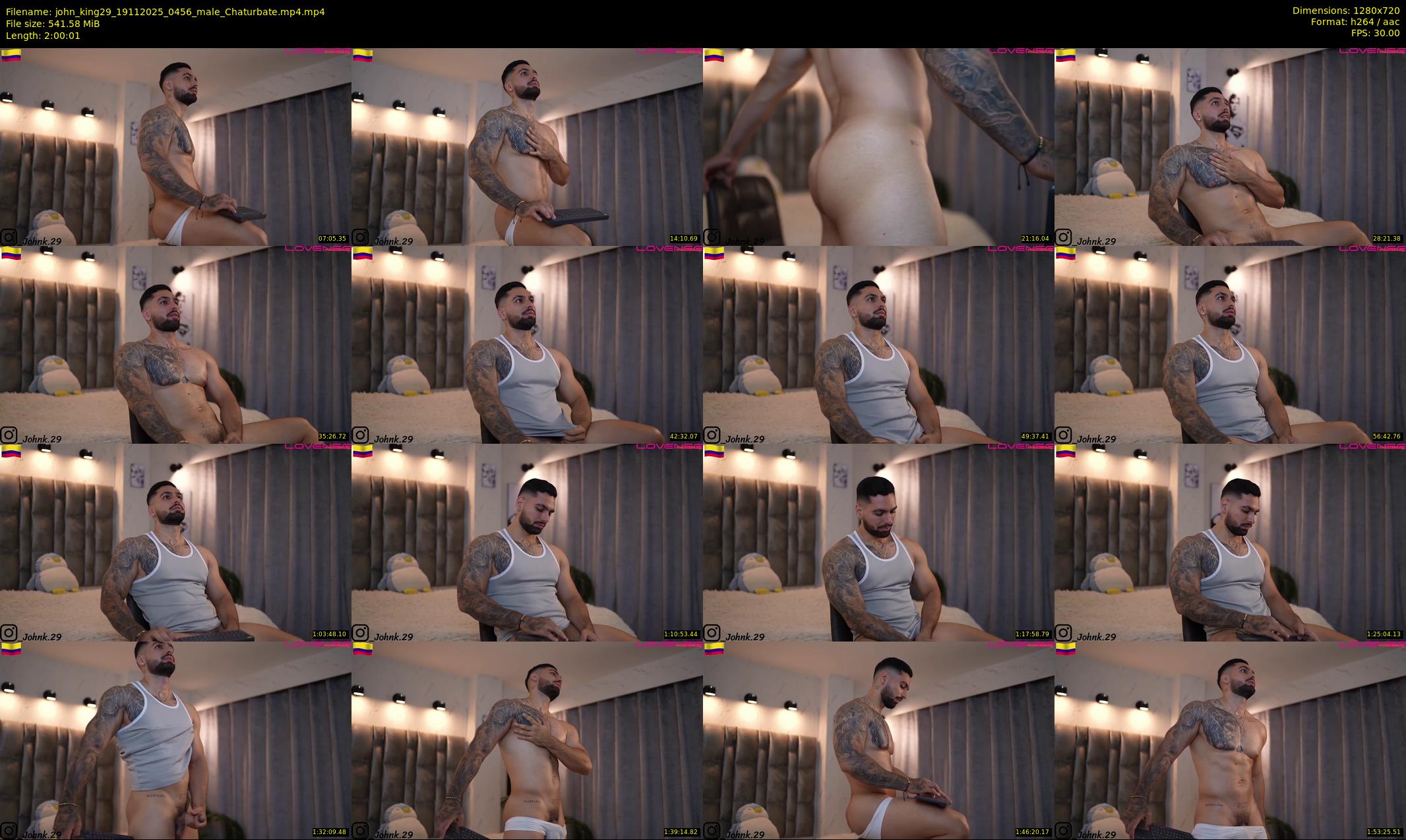 john_king29 — 121 minute Chaturbate male cam show recording, 720p, Nov 19, 2025