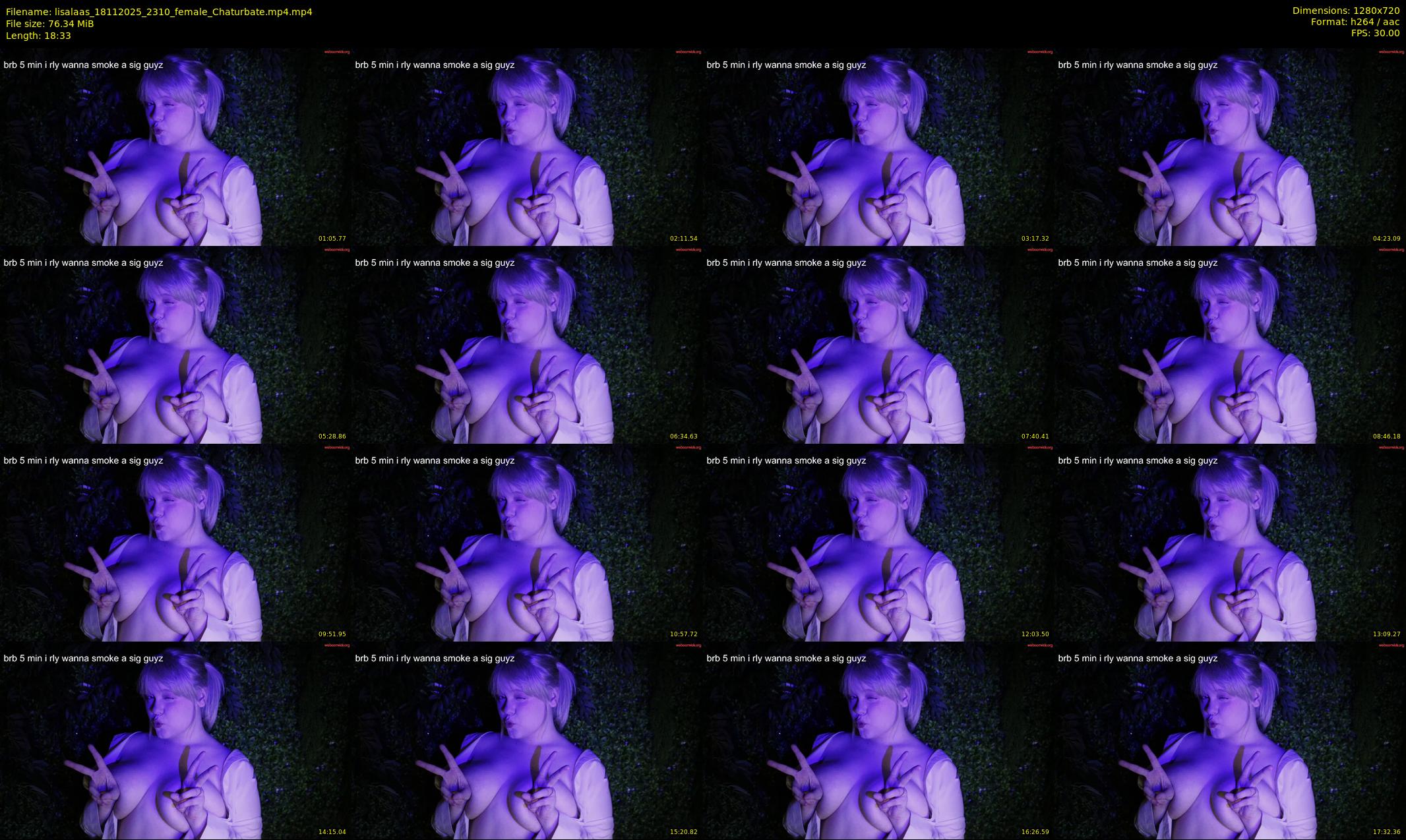 lisalaas — 19 minute Chaturbate female cam show recording, 720p, Nov 18, 2025