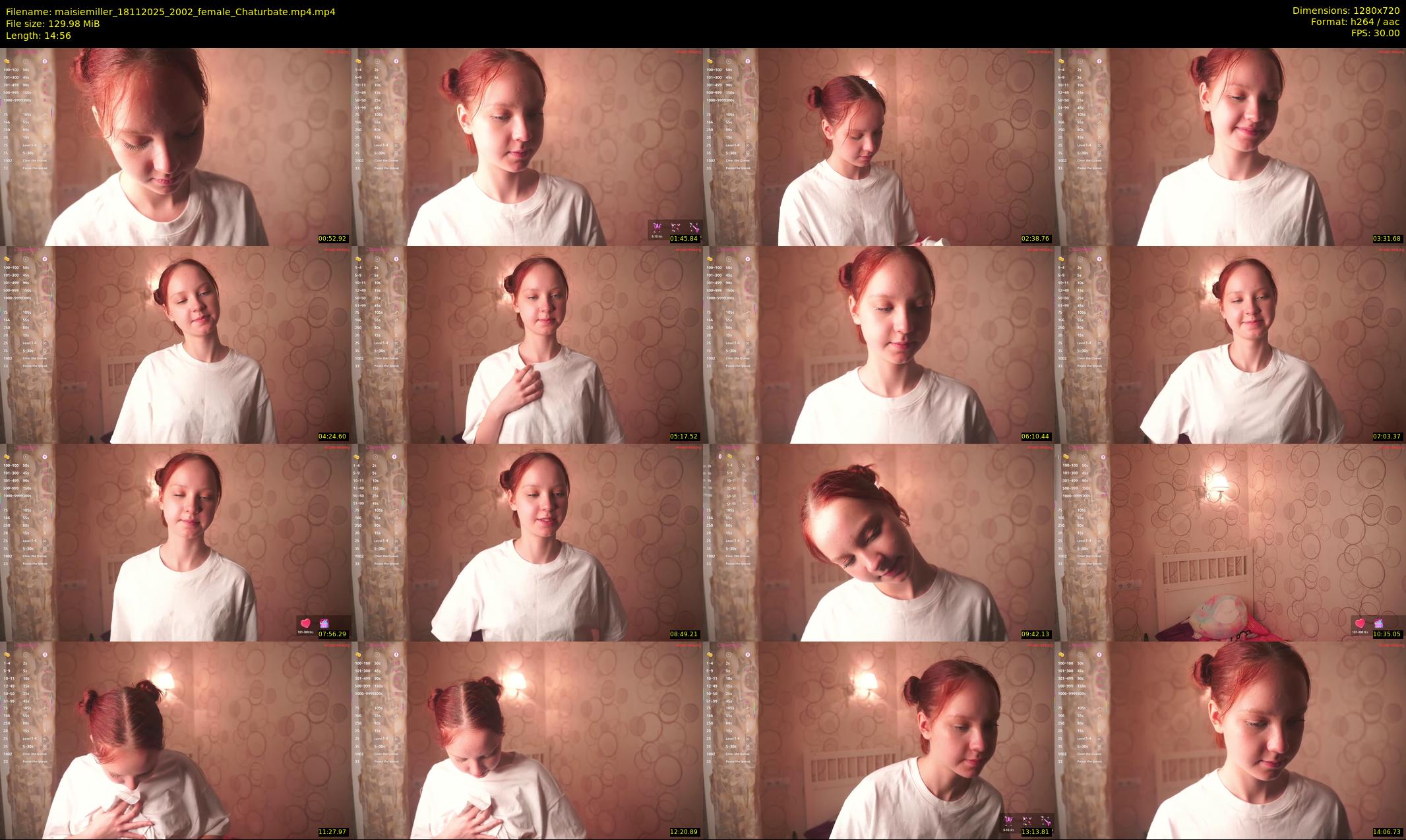 maisiemiller — 15 minute Chaturbate female cam show recording, 720p, Nov 18, 2025