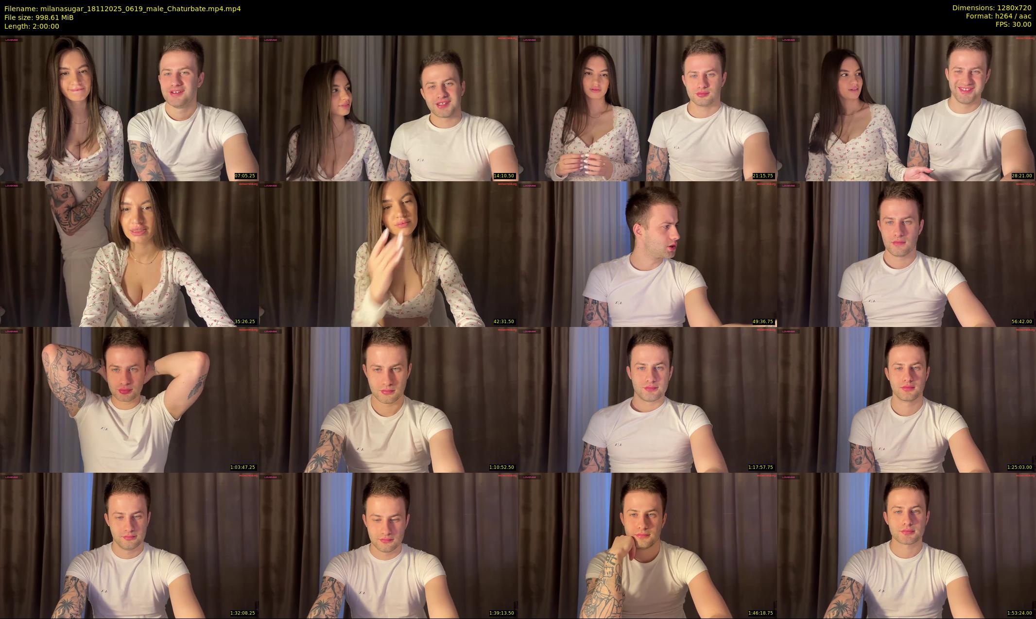 milanasugar — 120 minute Chaturbate couple cam show recording, 720p, Nov 18, 2025