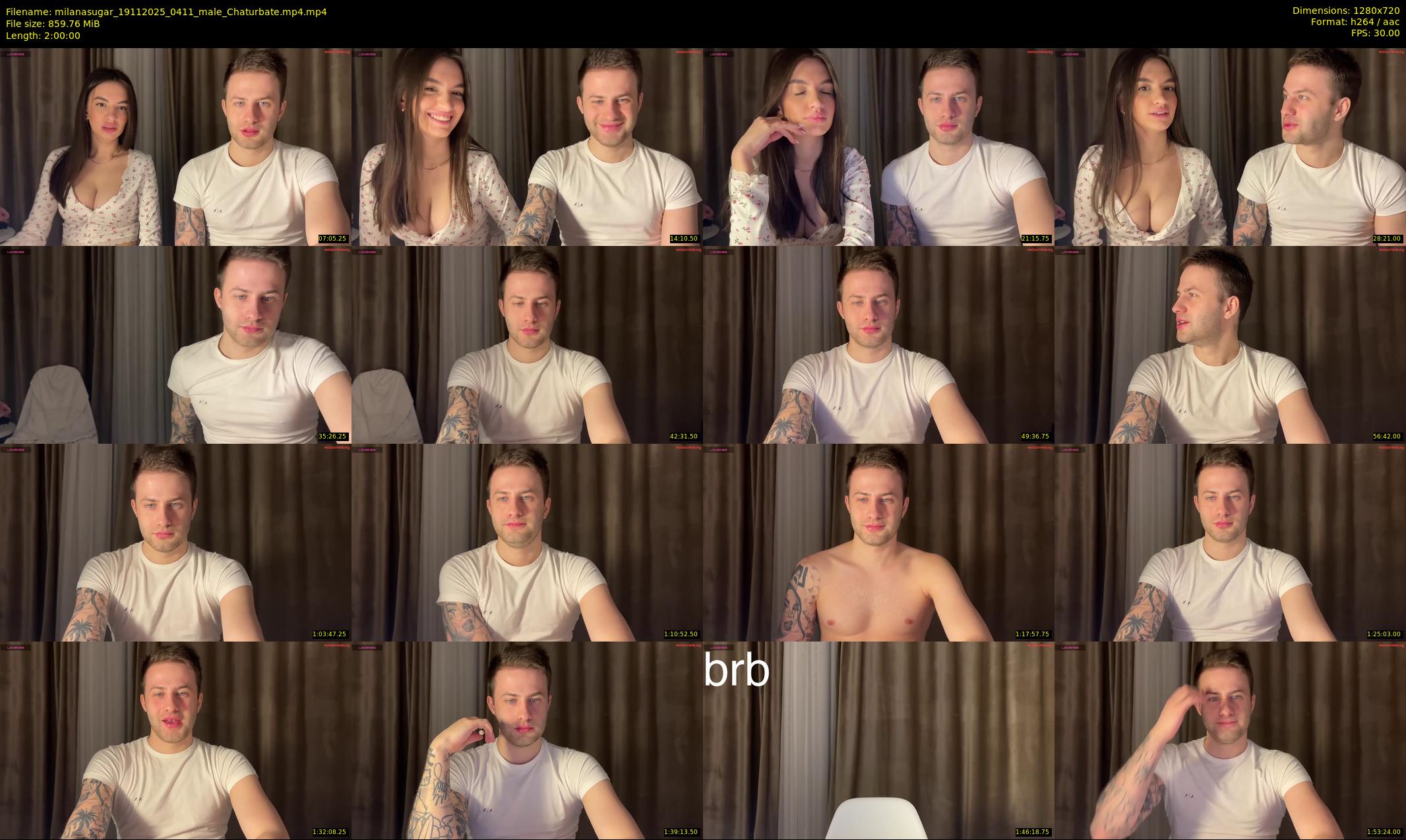 milanasugar — 120 minute Chaturbate couple cam show recording, 720p, Nov 19, 2025
