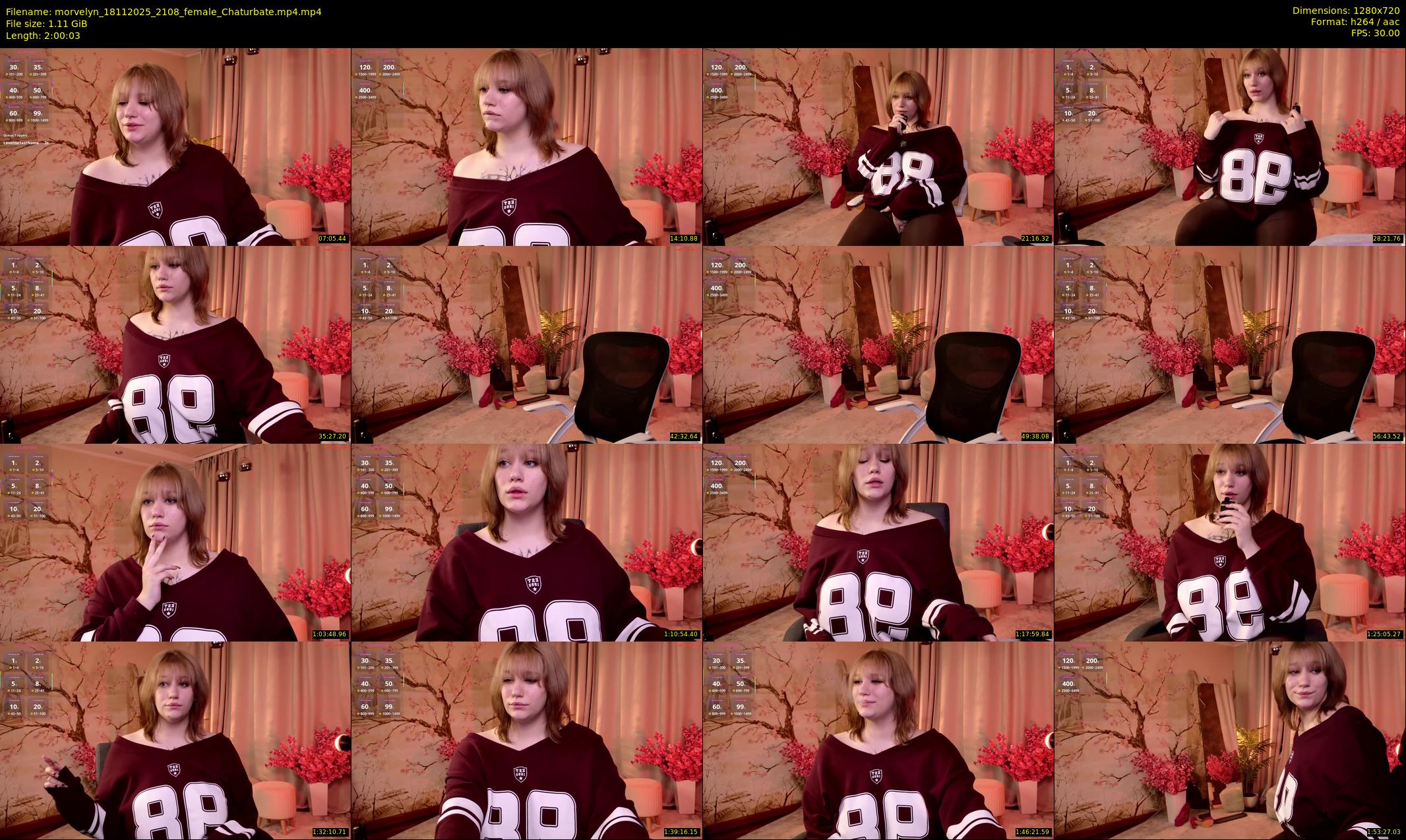 morvelyn — 121 minute Chaturbate female cam show recording, 720p, Nov 18, 2025