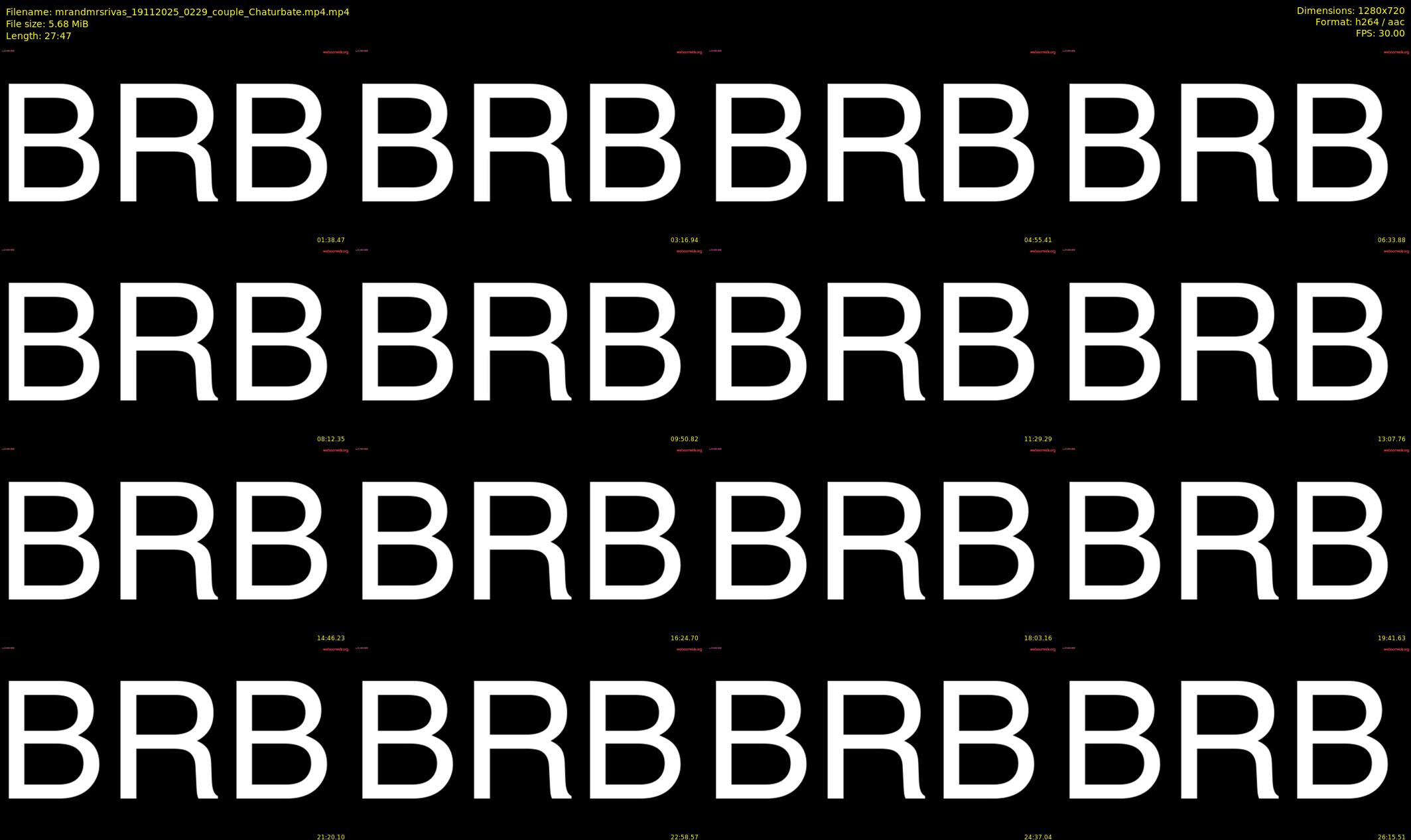 mrandmrsrivas — 28 minute Chaturbate couple cam show recording, 720p, Nov 19, 2025