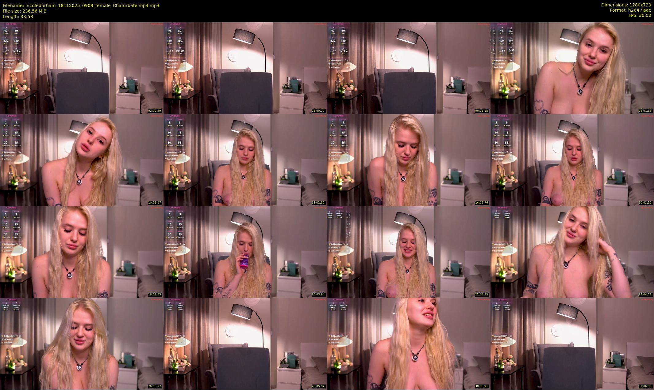 nicoledurham — 34 minute Chaturbate female cam show recording, 720p, Nov 18, 2025