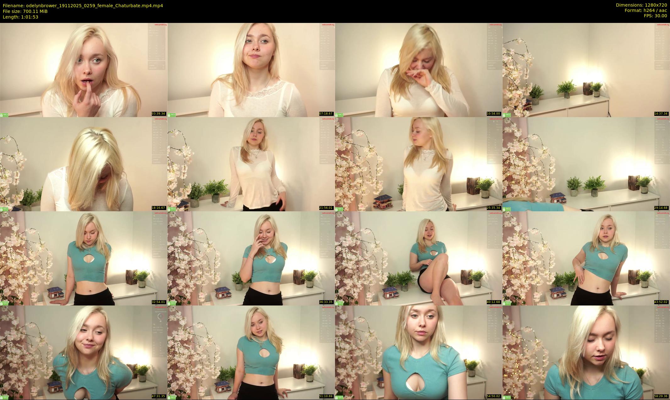 odelynbrower — 62 minute Chaturbate female cam show recording, 720p, Nov 19, 2025