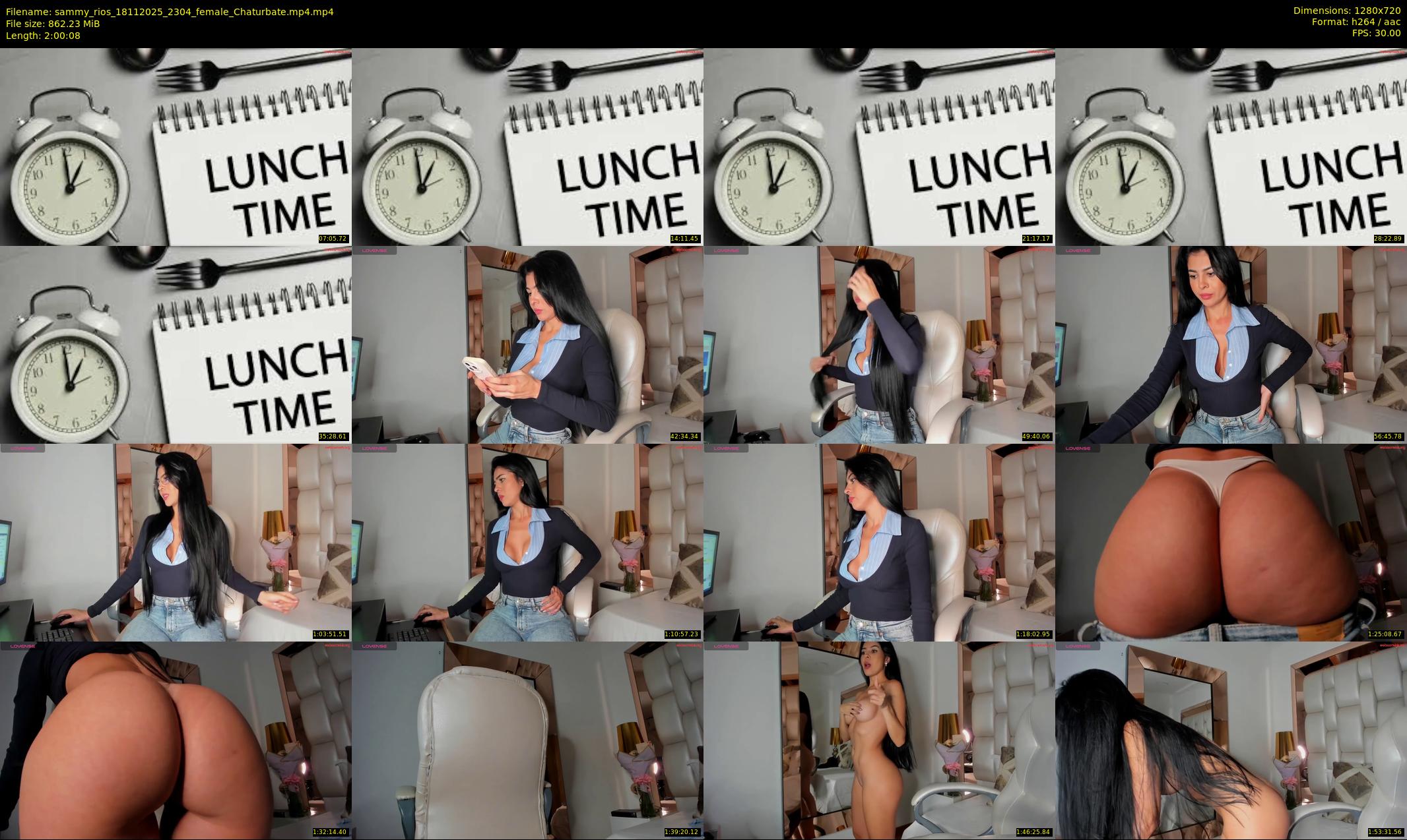 sammy_rios — 121 minute Chaturbate female cam show recording, 720p, Nov 18, 2025