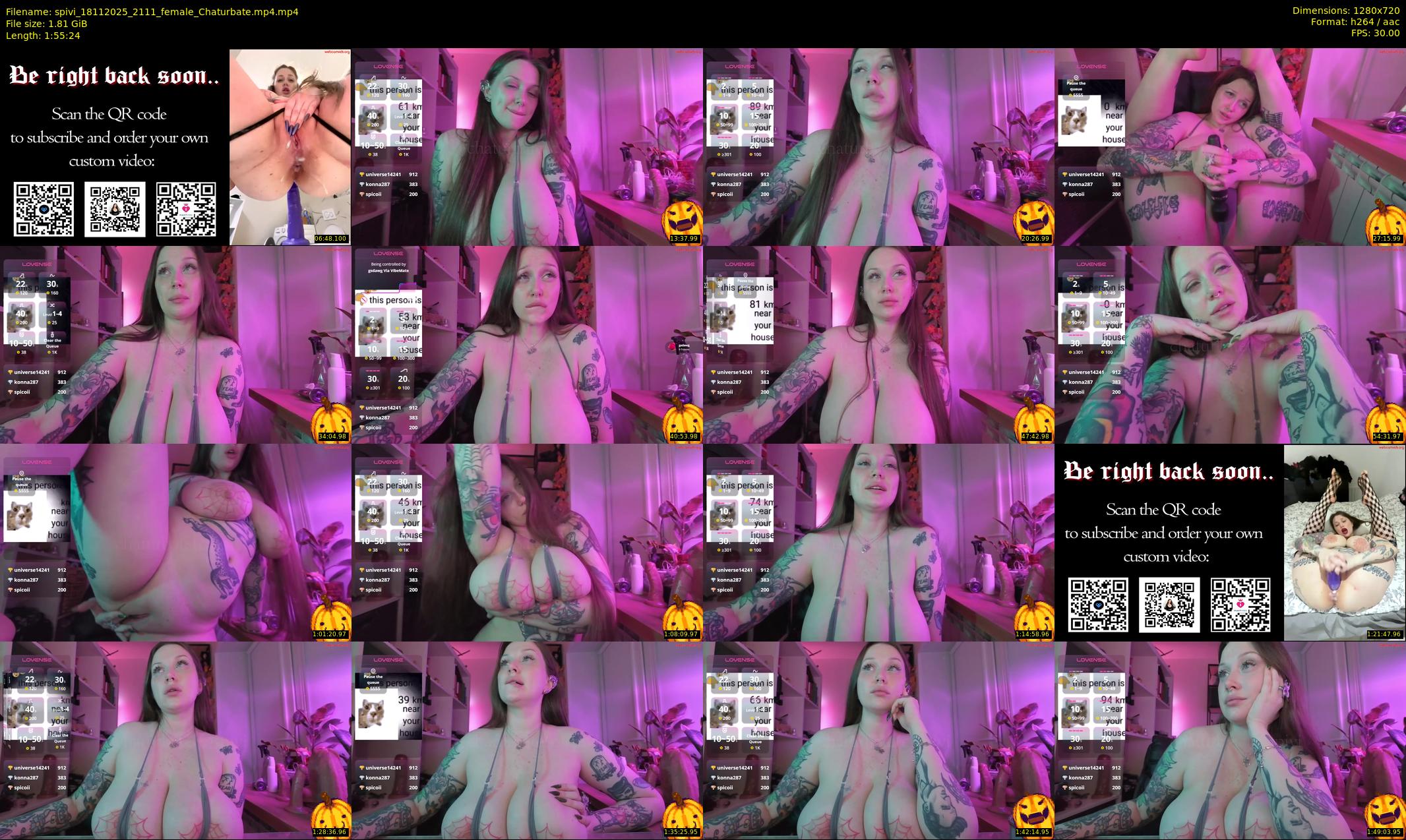 spivi — 116 minute Chaturbate female cam show recording, 720p, Nov 18, 2025