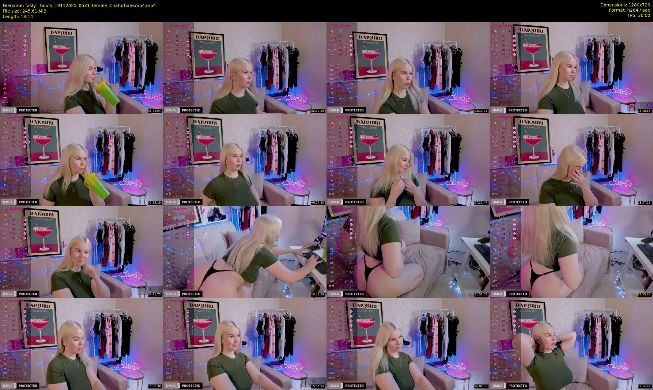 tasty__booty — 19 minute Chaturbate female cam show recording, 720p, Nov 19, 2025