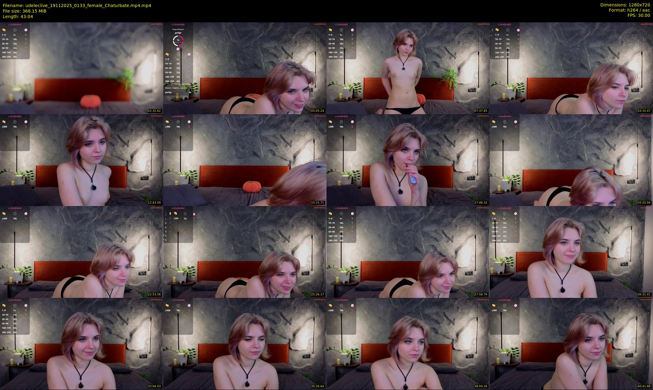 udeleclive — 44 minute Chaturbate female cam show recording, 720p, Nov 19, 2025