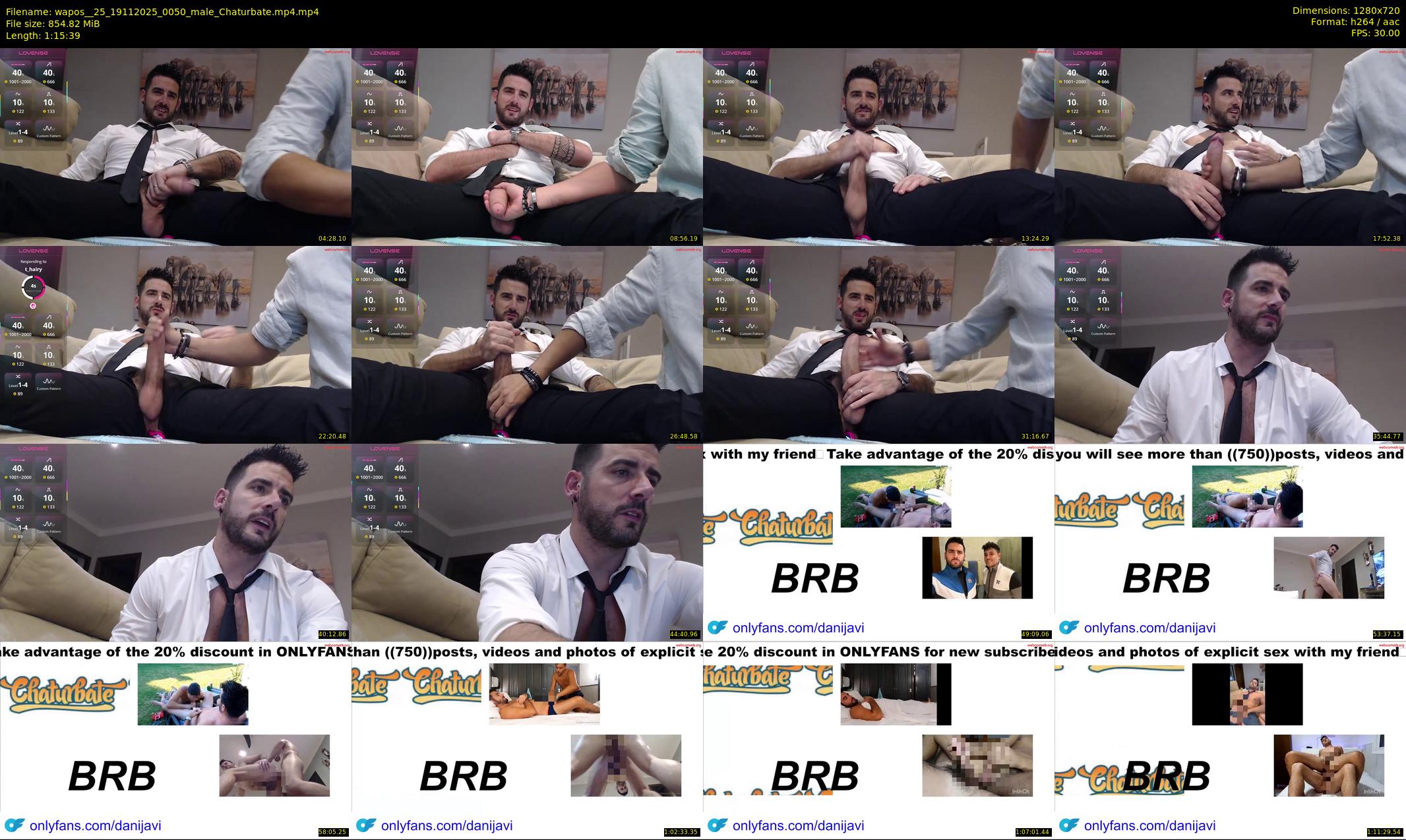 wapos__25 — 76 minute Chaturbate male cam show recording, 720p, Nov 19, 2025