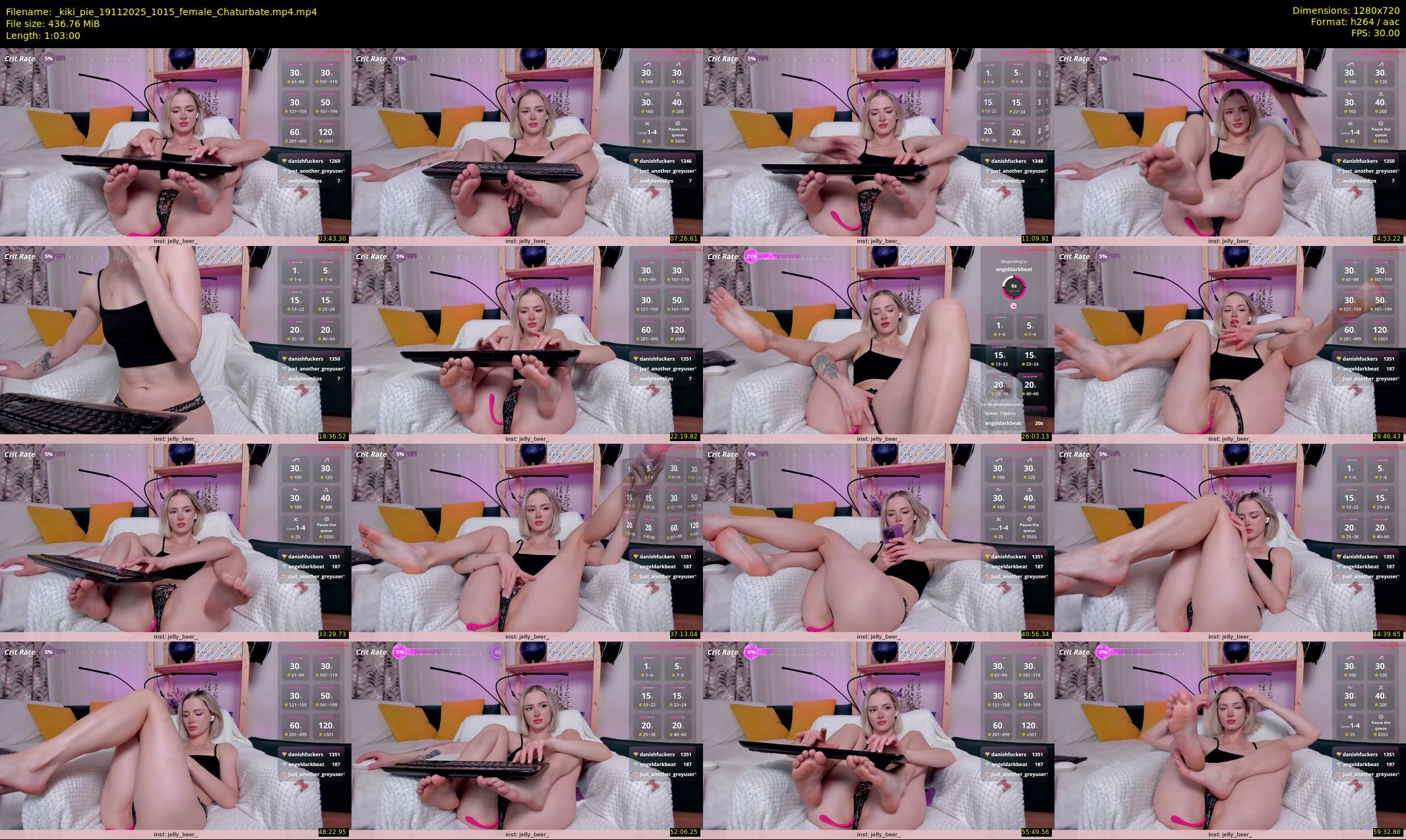 _kiki_pie — 63 minute Chaturbate female cam show recording, 720p, Nov 19, 2025
