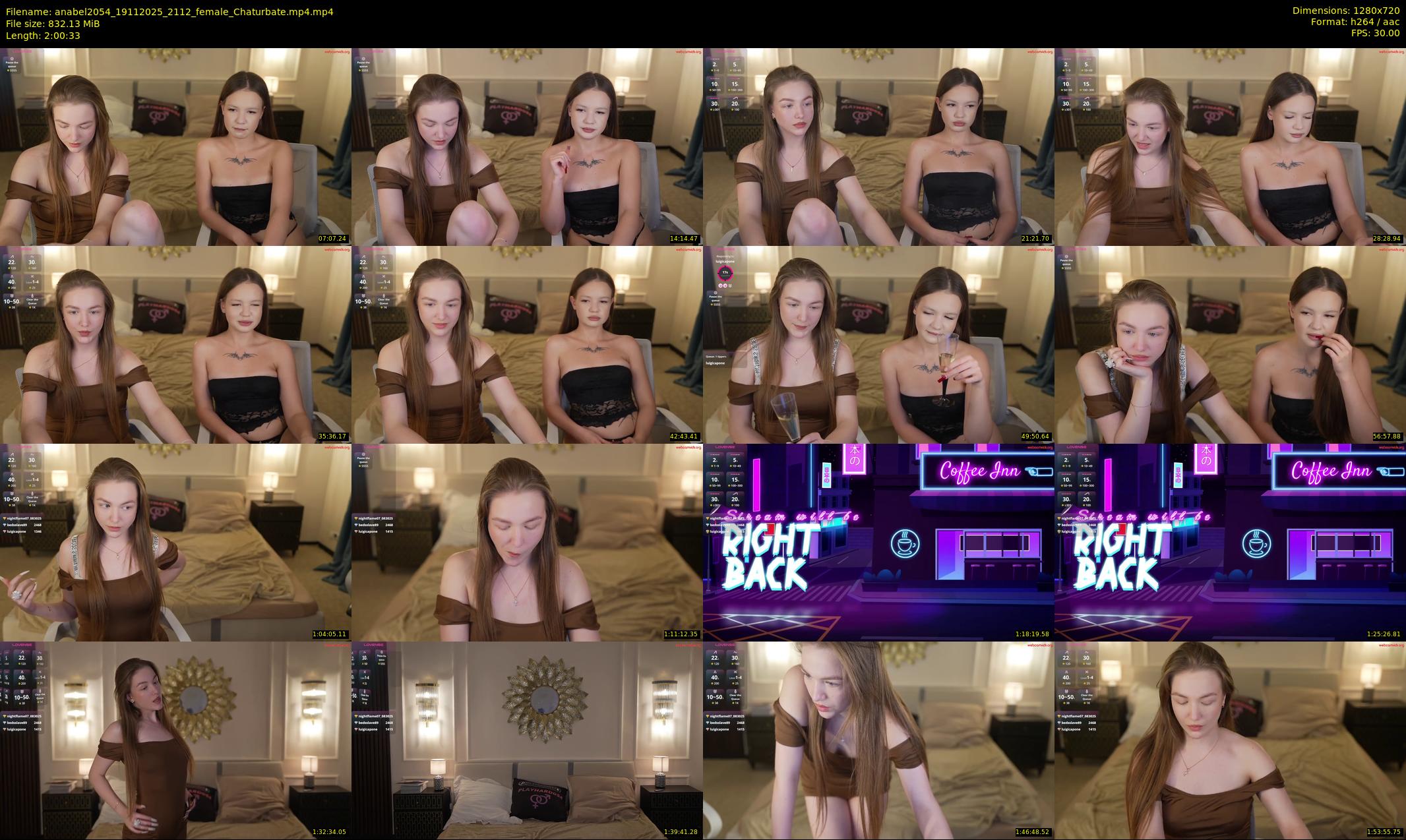 anabel2054 — 121 minute Chaturbate female cam show recording, 720p, Nov 19, 2025