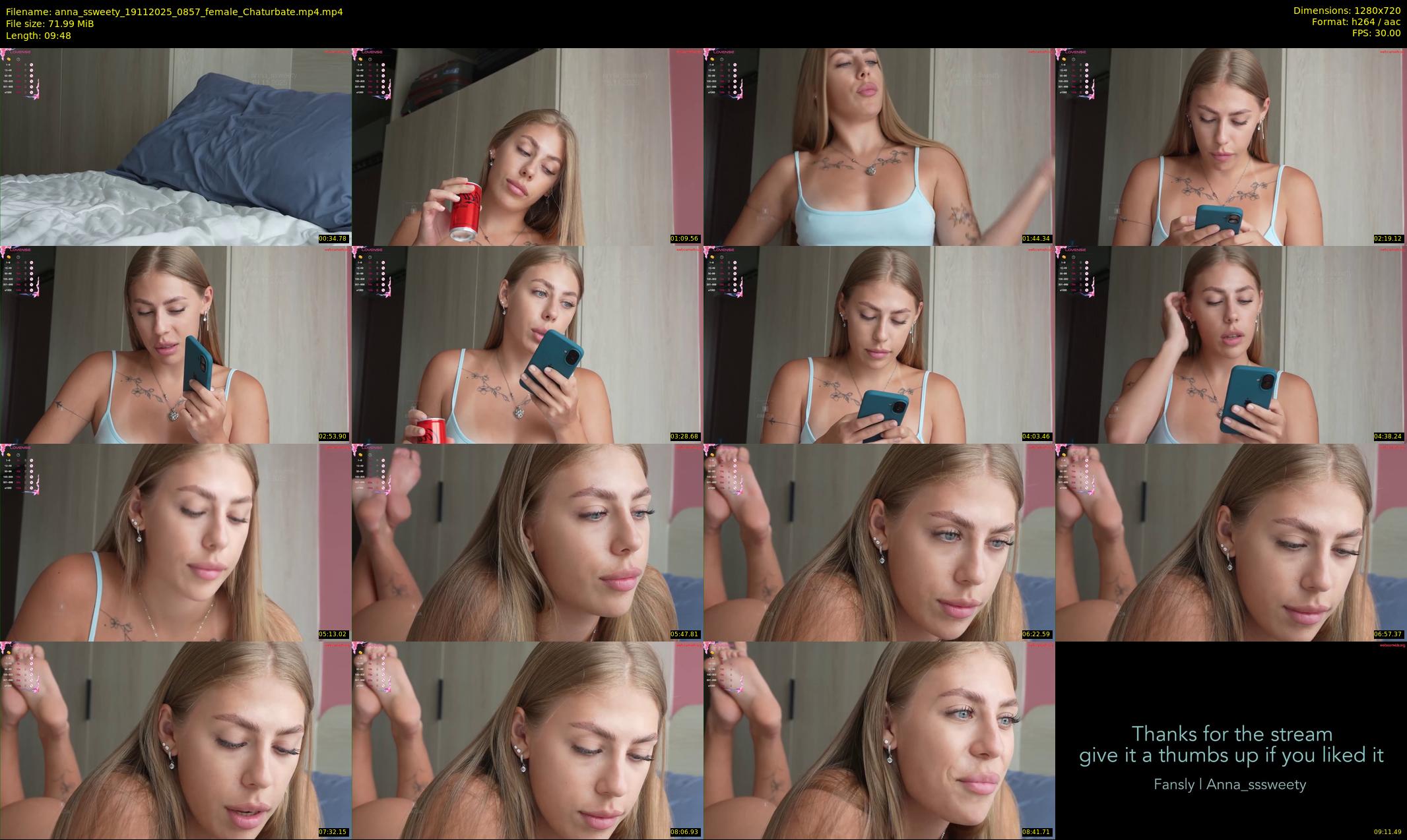 anna_ssweety — 10 minute Chaturbate female cam show recording, 720p, Nov 19, 2025