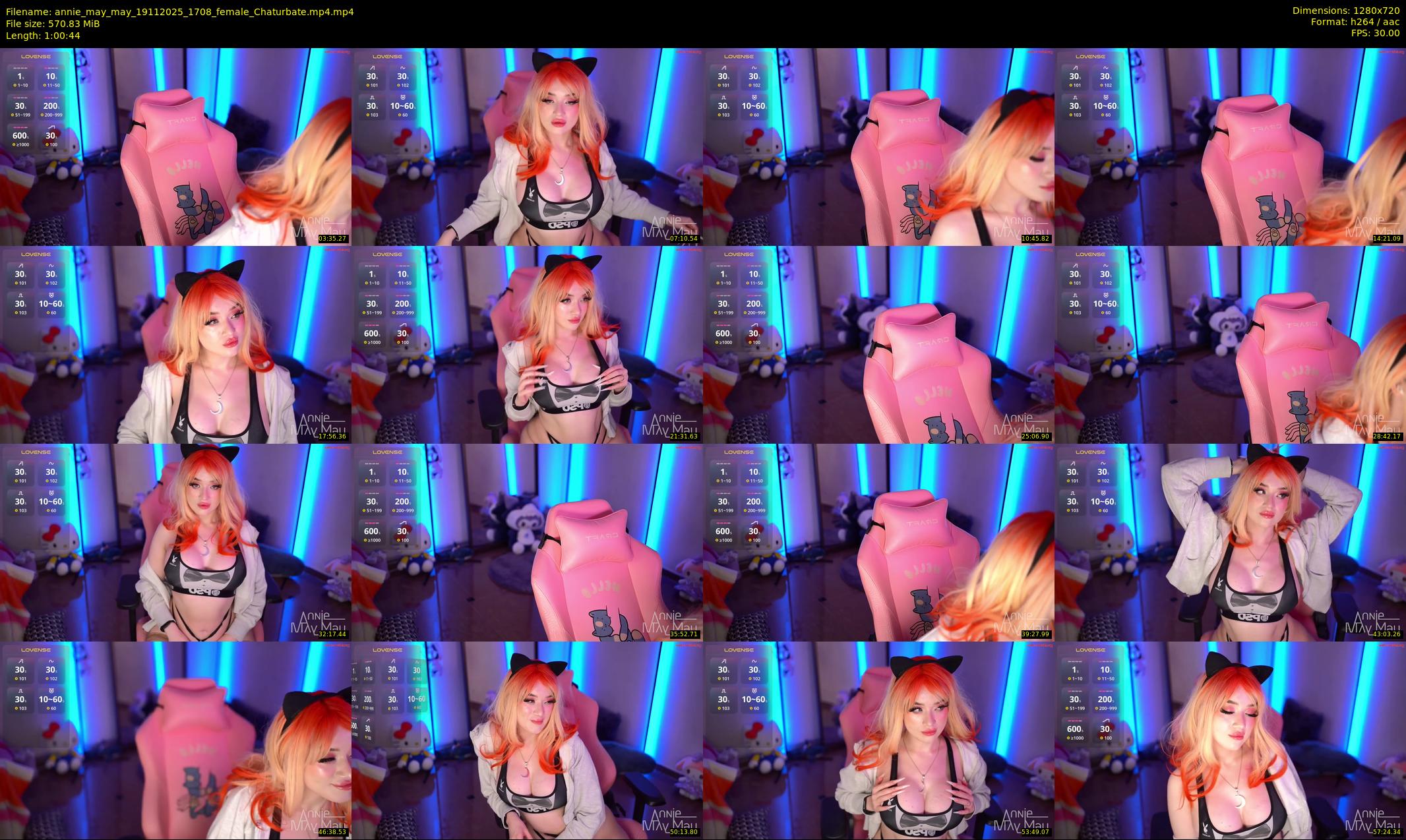annie_may_may — 61 minute Chaturbate female cam show recording, 720p, Nov 19, 2025