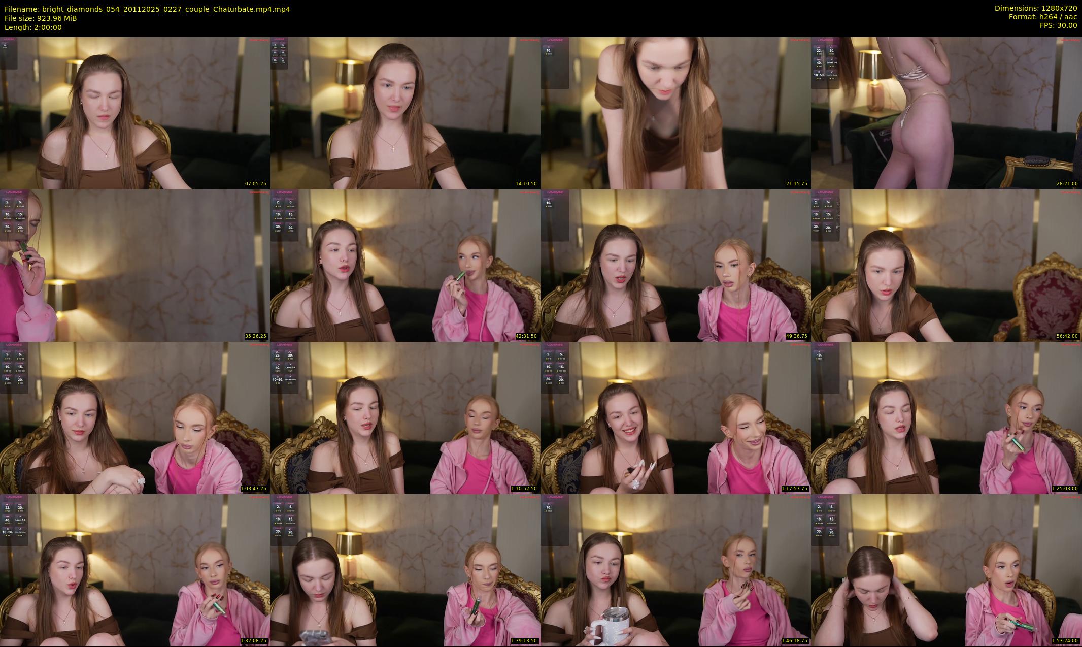 bright_diamonds_054 — 120 minute Chaturbate couple cam show recording, 720p, Nov 20, 2025