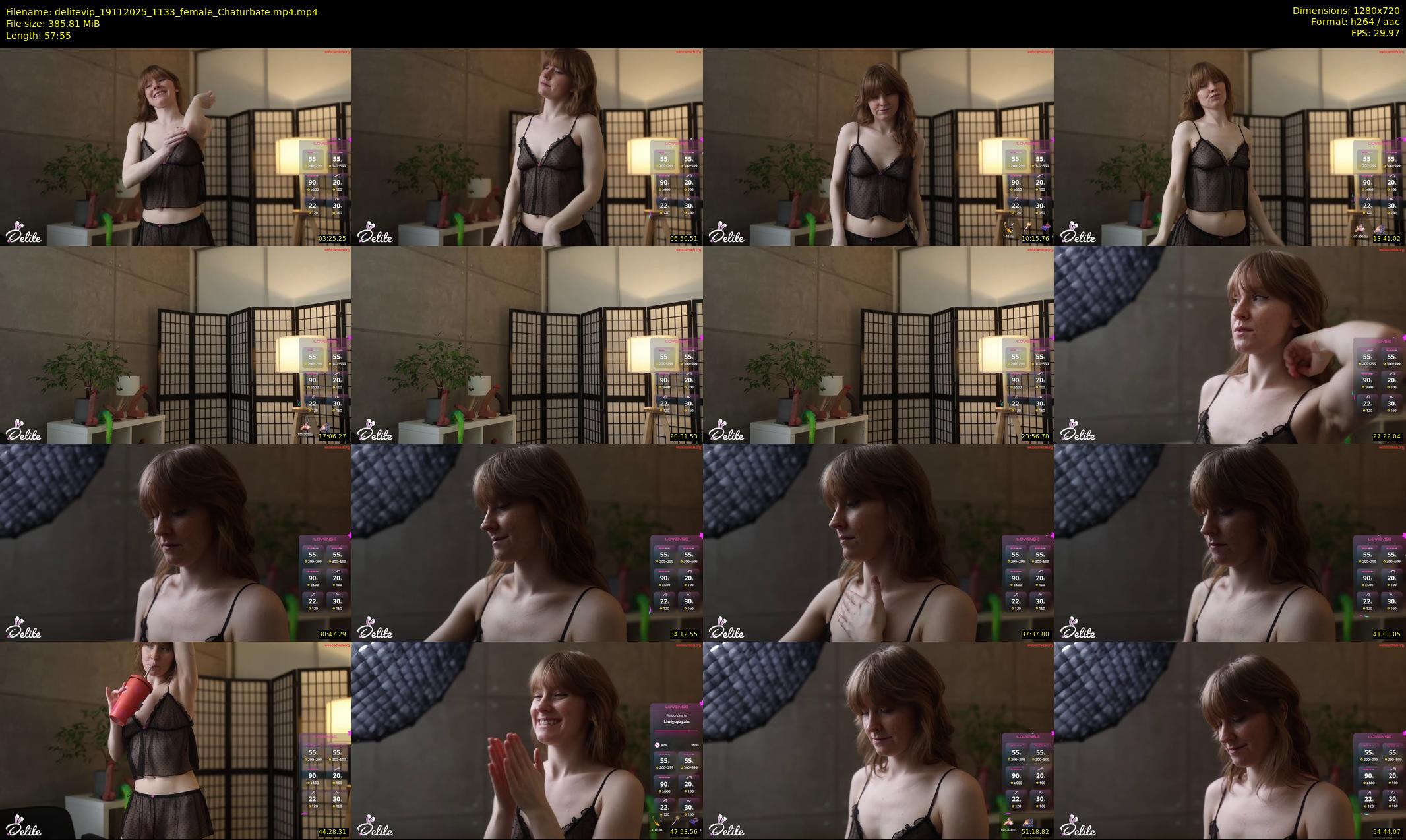 delitevip — 58 minute Chaturbate female cam show recording, 720p, Nov 19, 2025