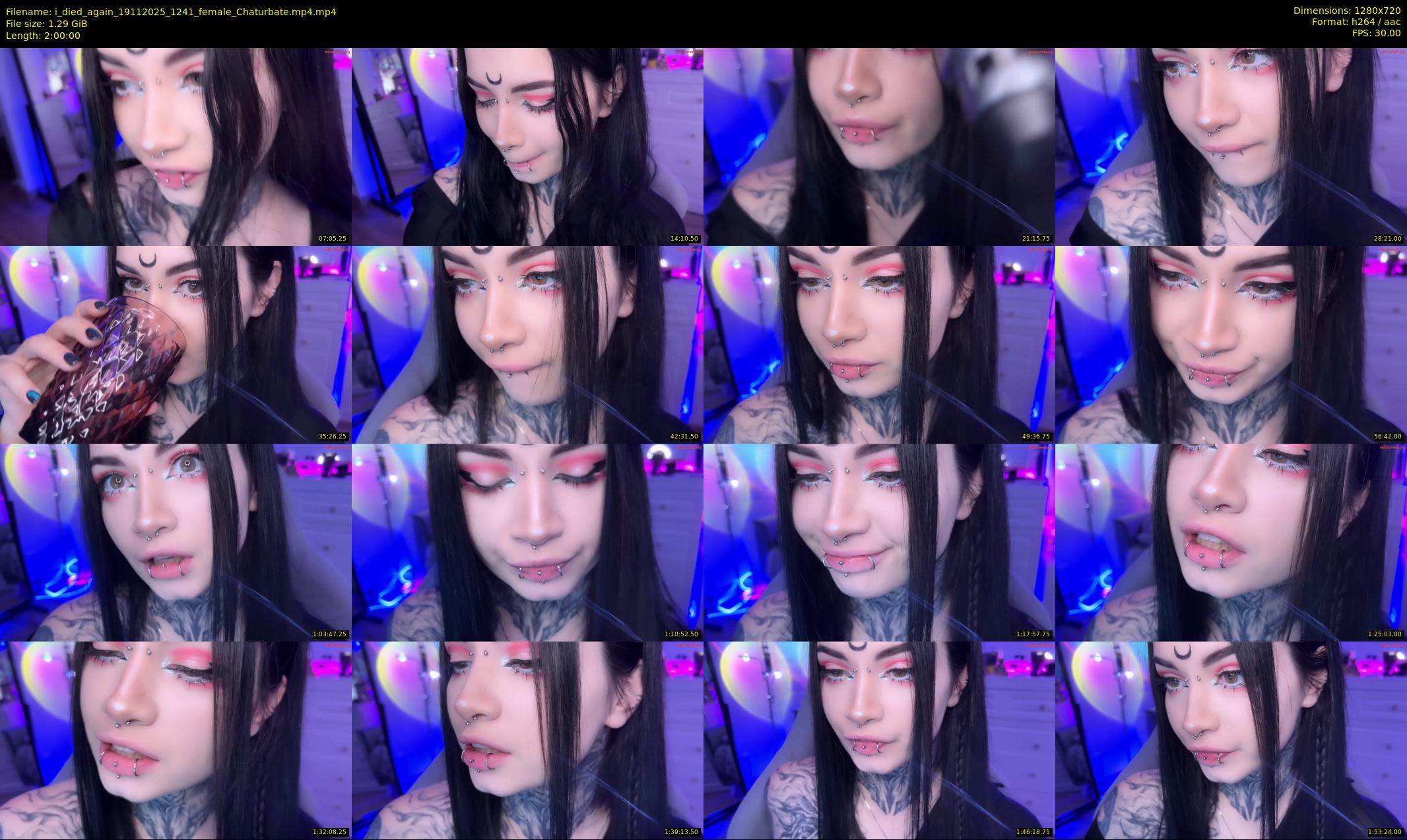 i_died_again — 120 minute Chaturbate female cam show recording, 720p, Nov 19, 2025