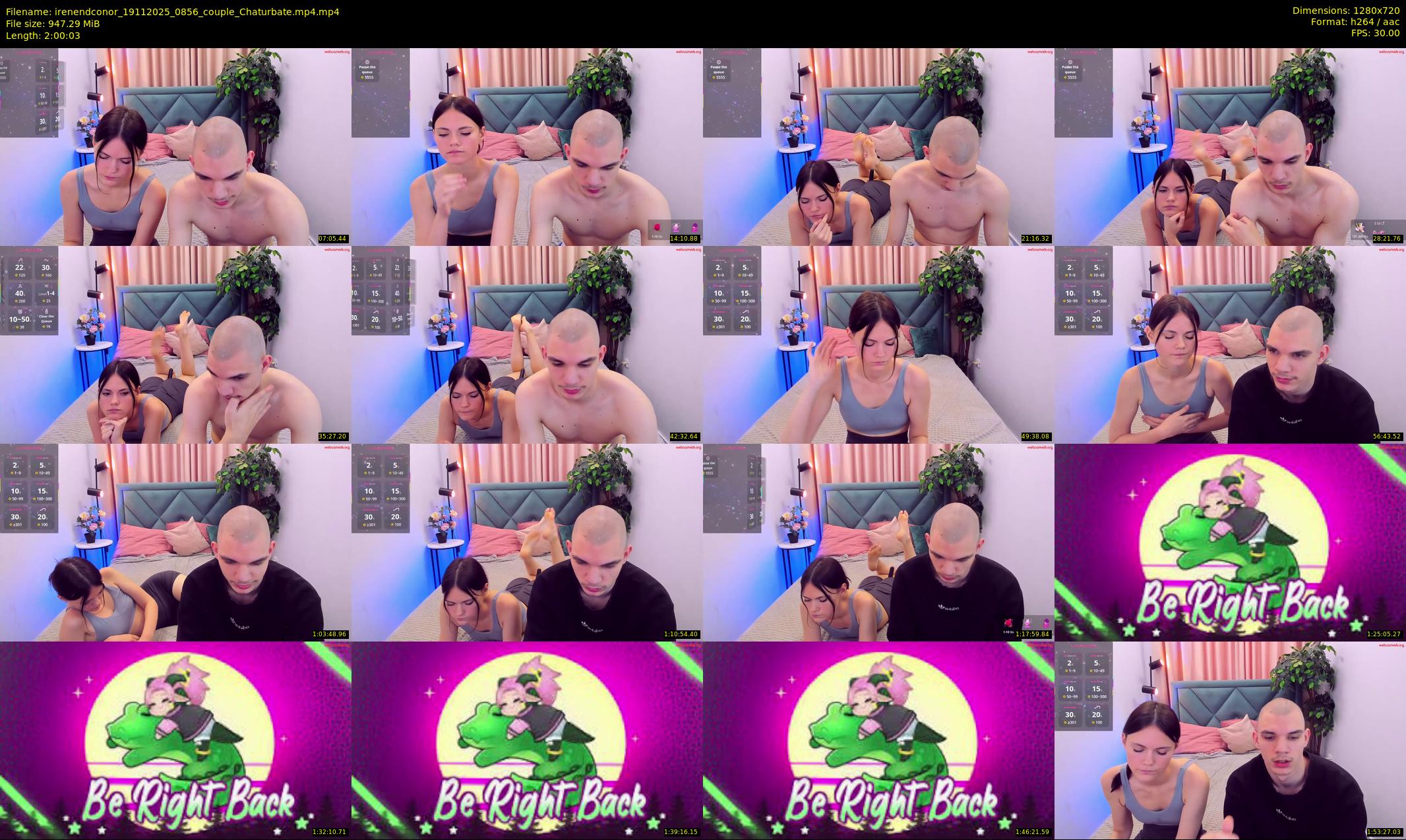 irenendconor — 121 minute Chaturbate couple cam show recording, 720p, Nov 19, 2025