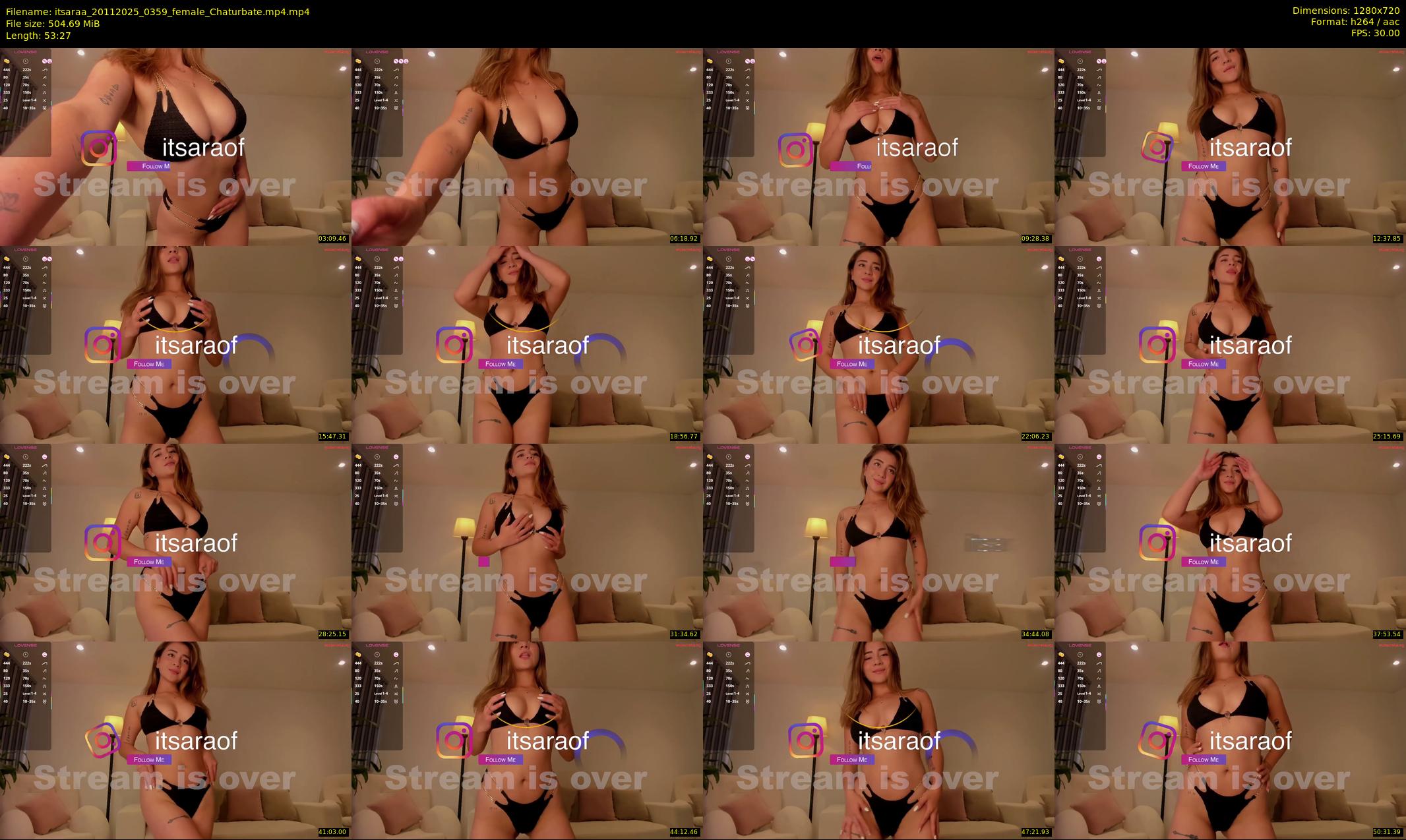 itsaraa — 54 minute Chaturbate female cam show recording, 720p, Nov 20, 2025