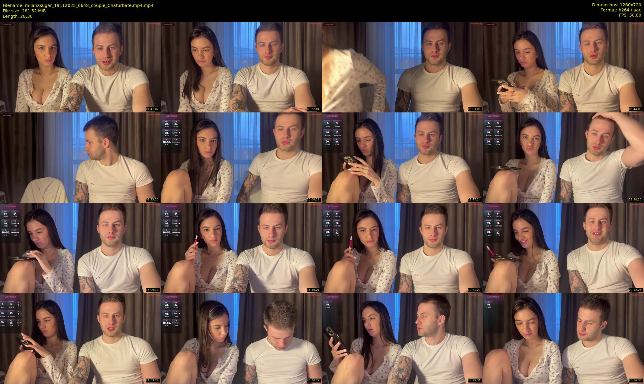 milanasugar — 29 minute Chaturbate couple cam show recording, 720p, Nov 19, 2025