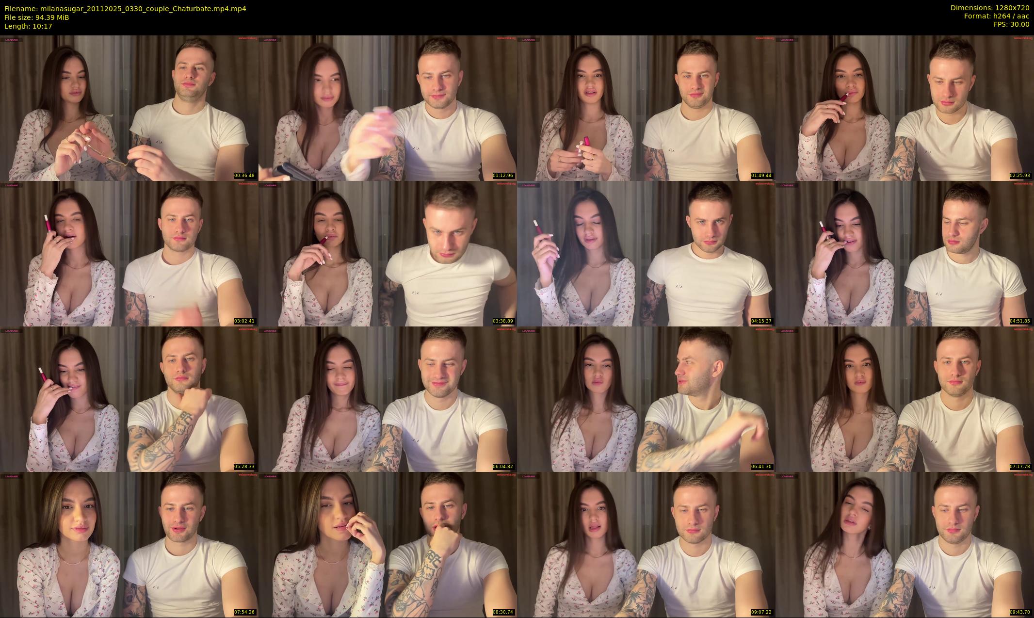 milanasugar — 11 minute Chaturbate couple cam show recording, 720p, Nov 20, 2025