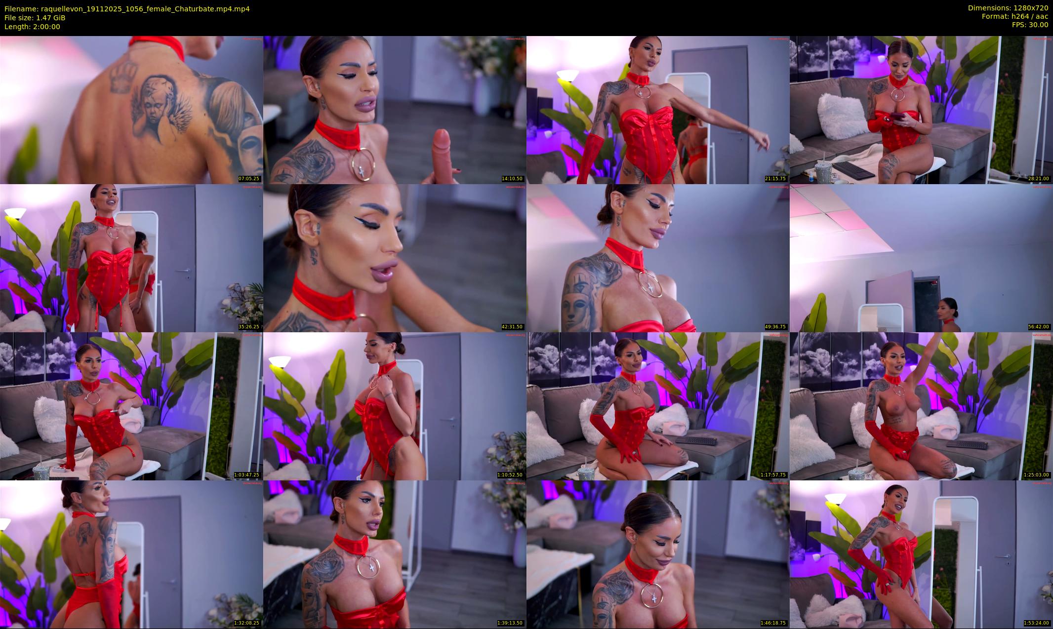 raquellevon — 120 minute Chaturbate female cam show recording, 720p, Nov 19, 2025