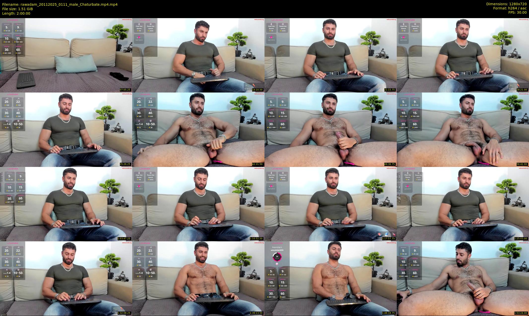 rawadam — 120 minute Chaturbate male cam show recording, 720p, Nov 20, 2025