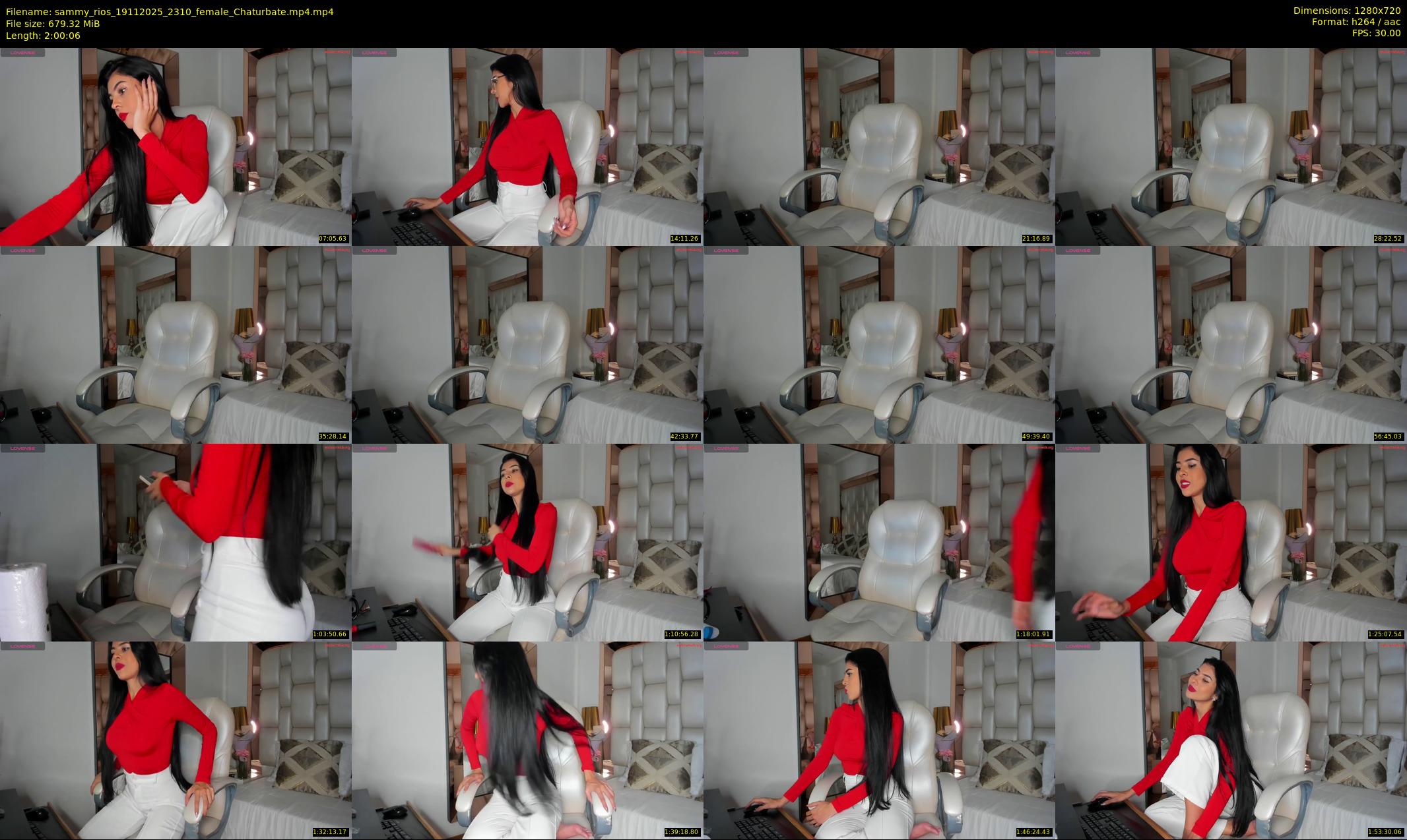 sammy_rios — 121 minute Chaturbate female cam show recording, 720p, Nov 19, 2025
