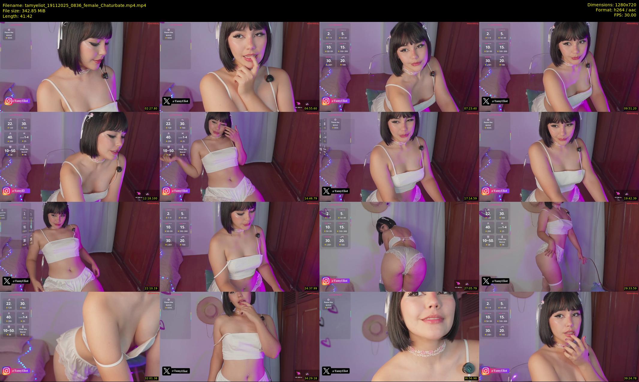 tamyeliot — 42 minute Chaturbate female cam show recording, 720p, Nov 19, 2025