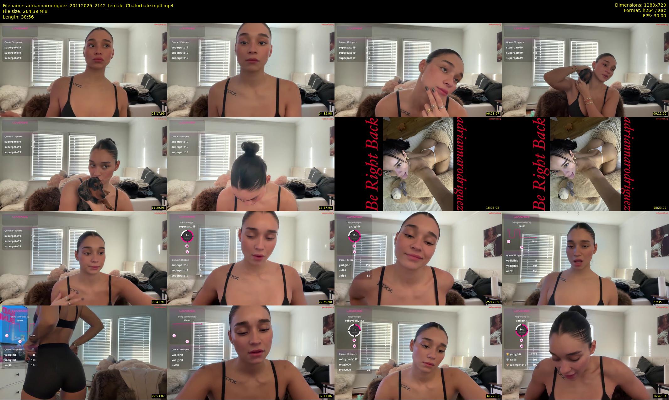 adriannarodriguez — 39 minute Chaturbate female cam show recording, 720p, Nov 20, 2025