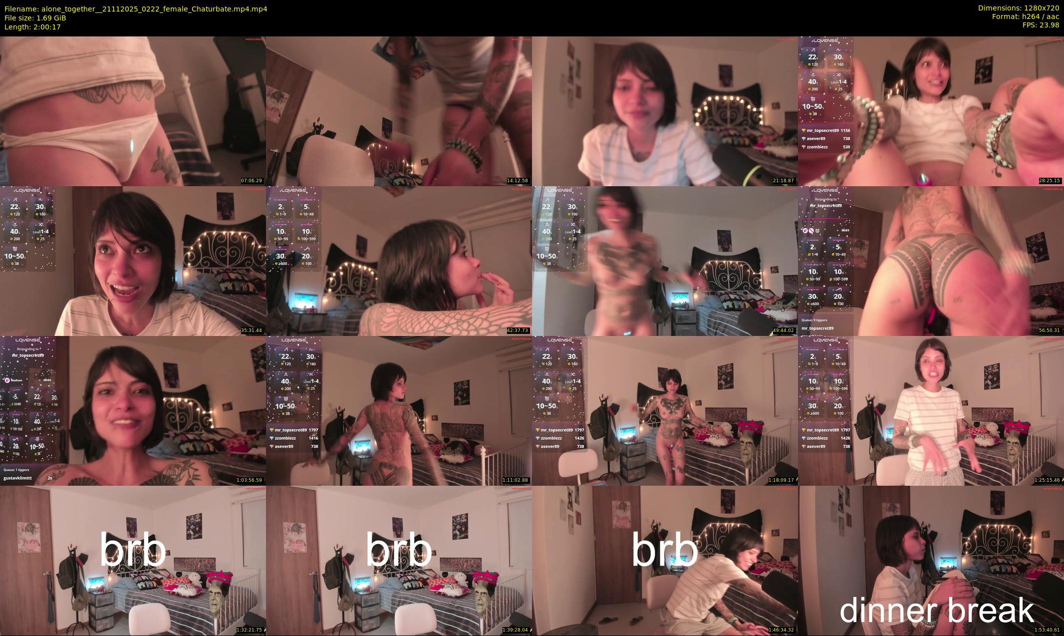 alone_together_ — 121 minute Chaturbate female cam show recording, 720p, Nov 21, 2025