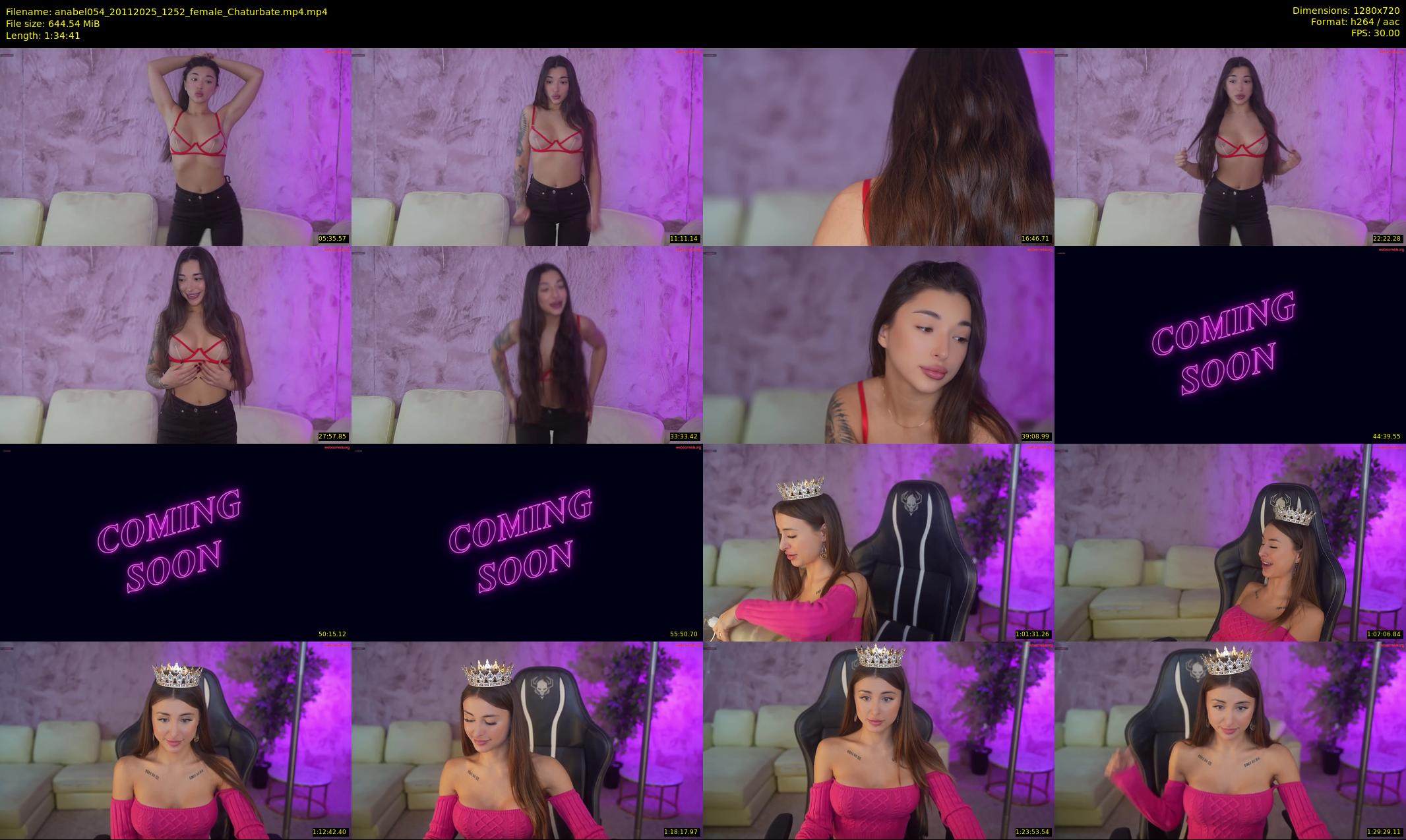 anabel054 — 95 minute Chaturbate female cam show recording, 720p, Nov 20, 2025