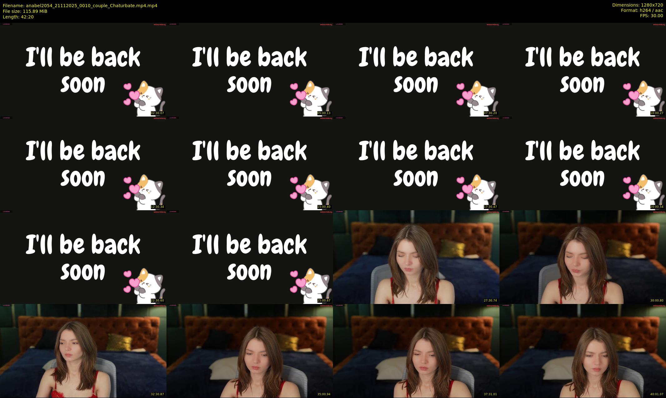 anabel2054 — 43 minute Chaturbate female cam show recording, 720p, Nov 21, 2025