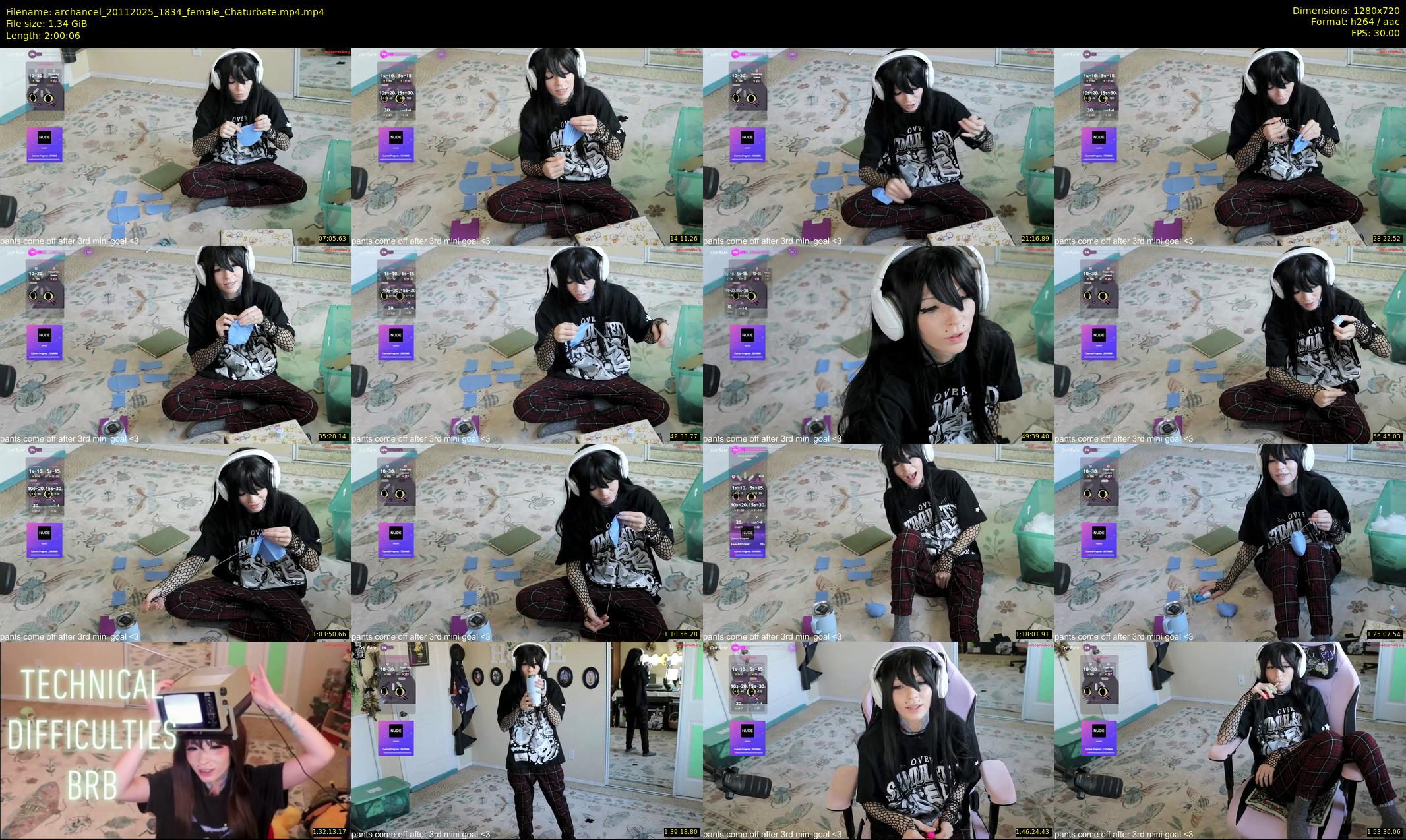 archancel — 121 minute Chaturbate female cam show recording, 720p, Nov 20, 2025