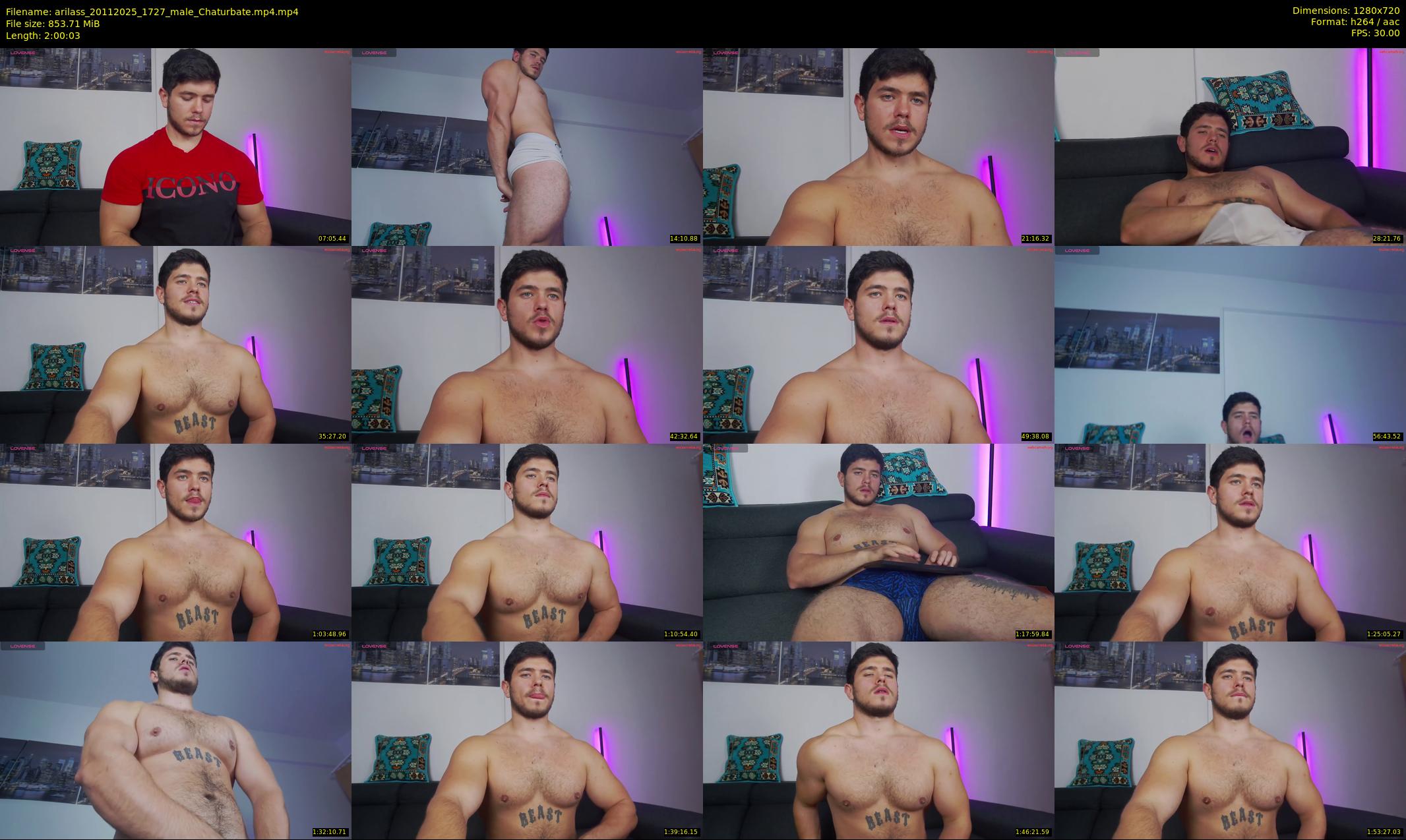 arilass — 121 minute Chaturbate male cam show recording, 720p, Nov 20, 2025