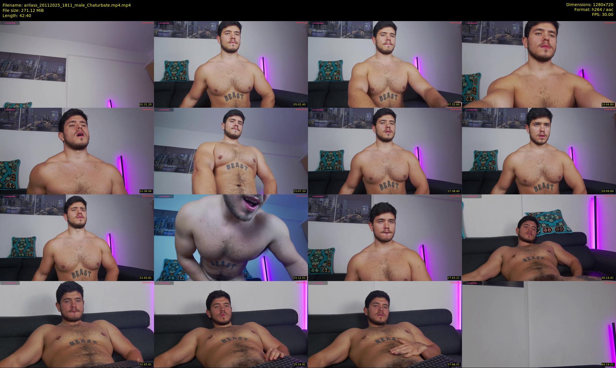 arilass — 43 minute Chaturbate male cam show recording, 720p, Nov 20, 2025