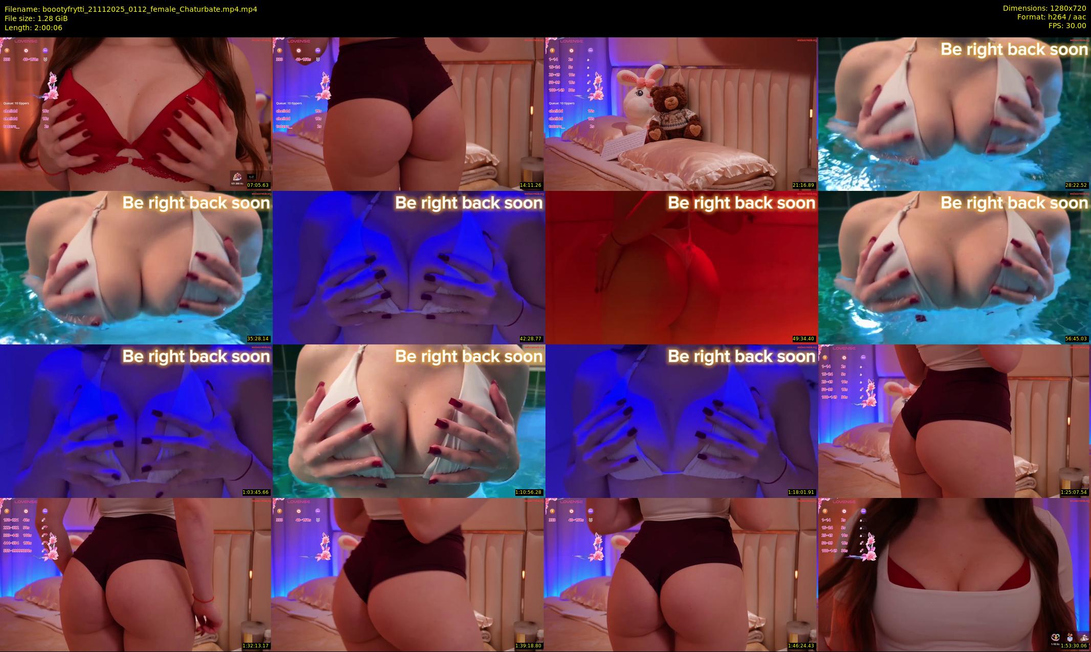 boootyfrytti — 121 minute Chaturbate female cam show recording, 720p, Nov 21, 2025
