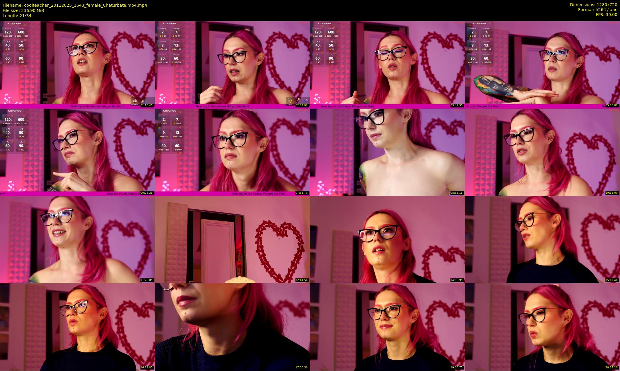 coolteacher — 22 minute Chaturbate female cam show recording, 720p, Nov 20, 2025