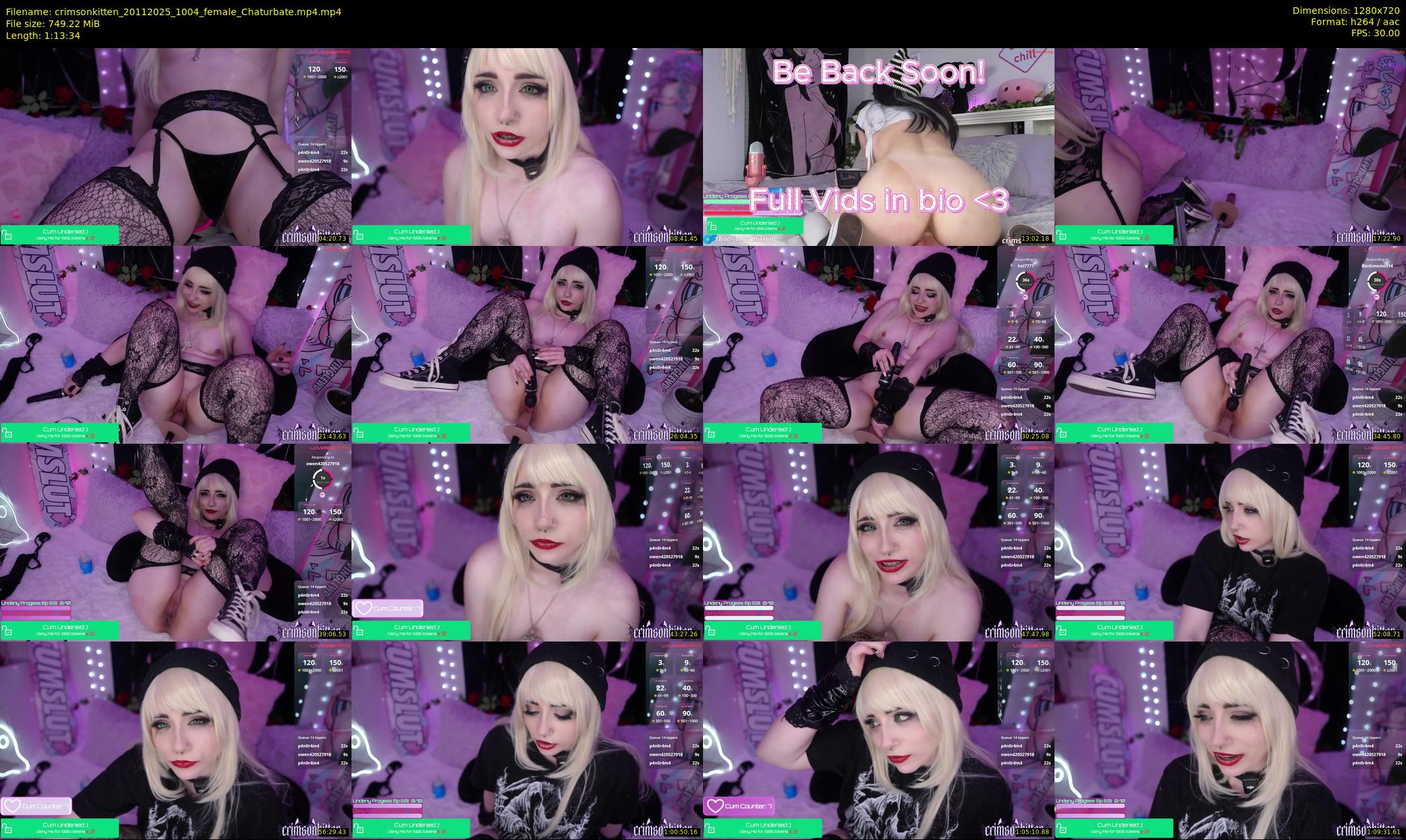 crimsonkitten — 74 minute Chaturbate female cam show recording, 720p, Nov 20, 2025