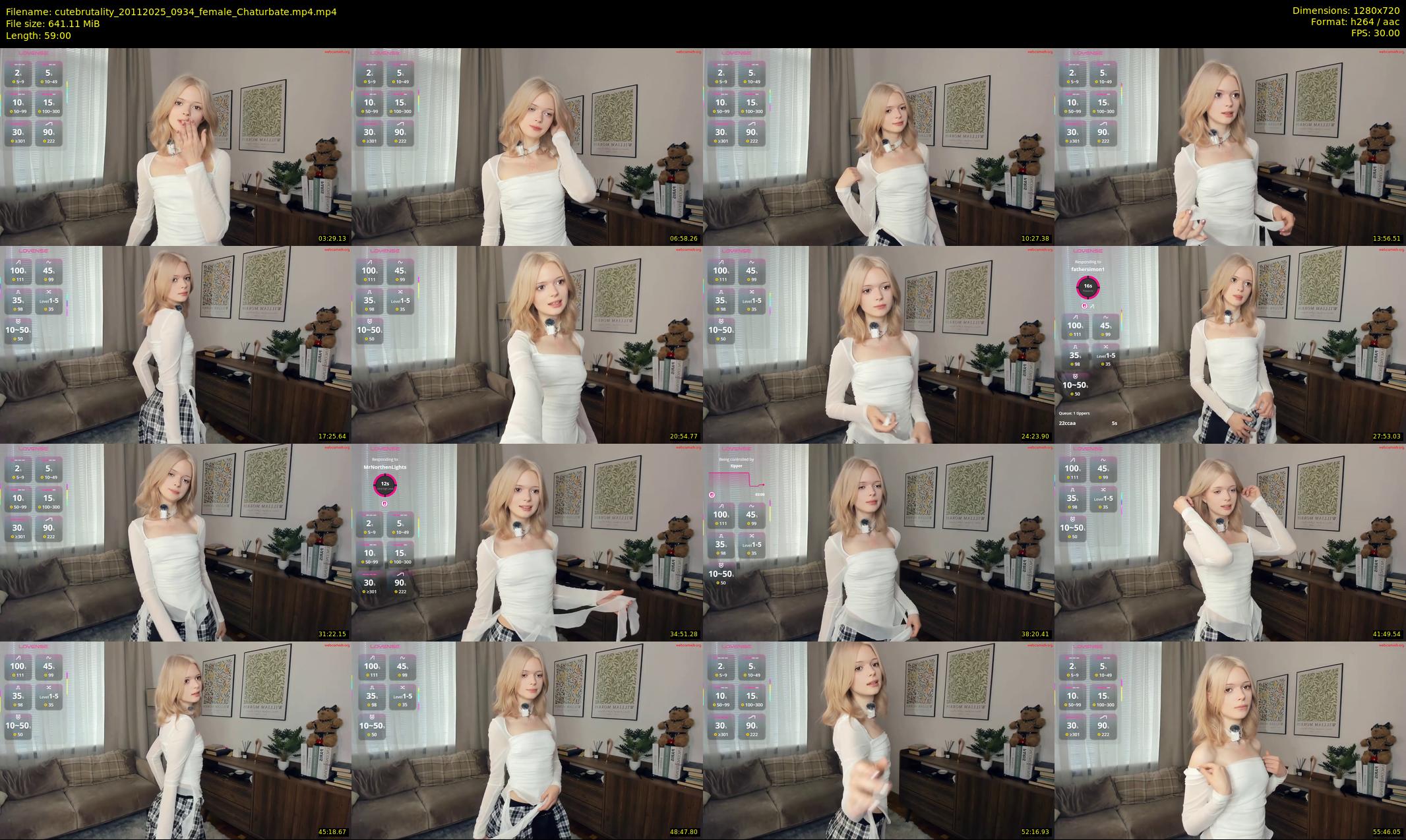 cutebrutality — 59 minute Chaturbate female cam show recording, 720p, Nov 20, 2025