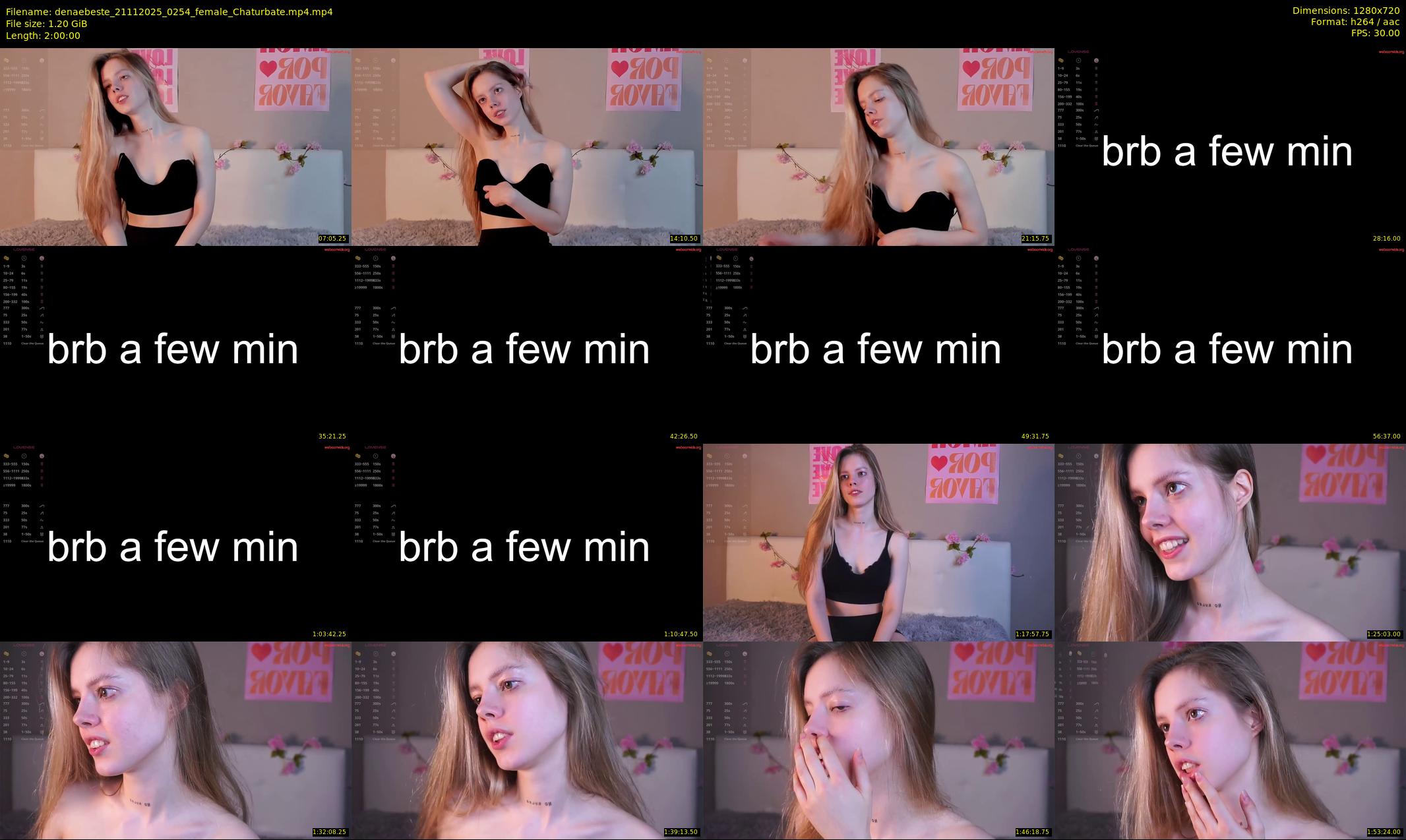 denaebeste — 120 minute Chaturbate female cam show recording, 720p, Nov 21, 2025
