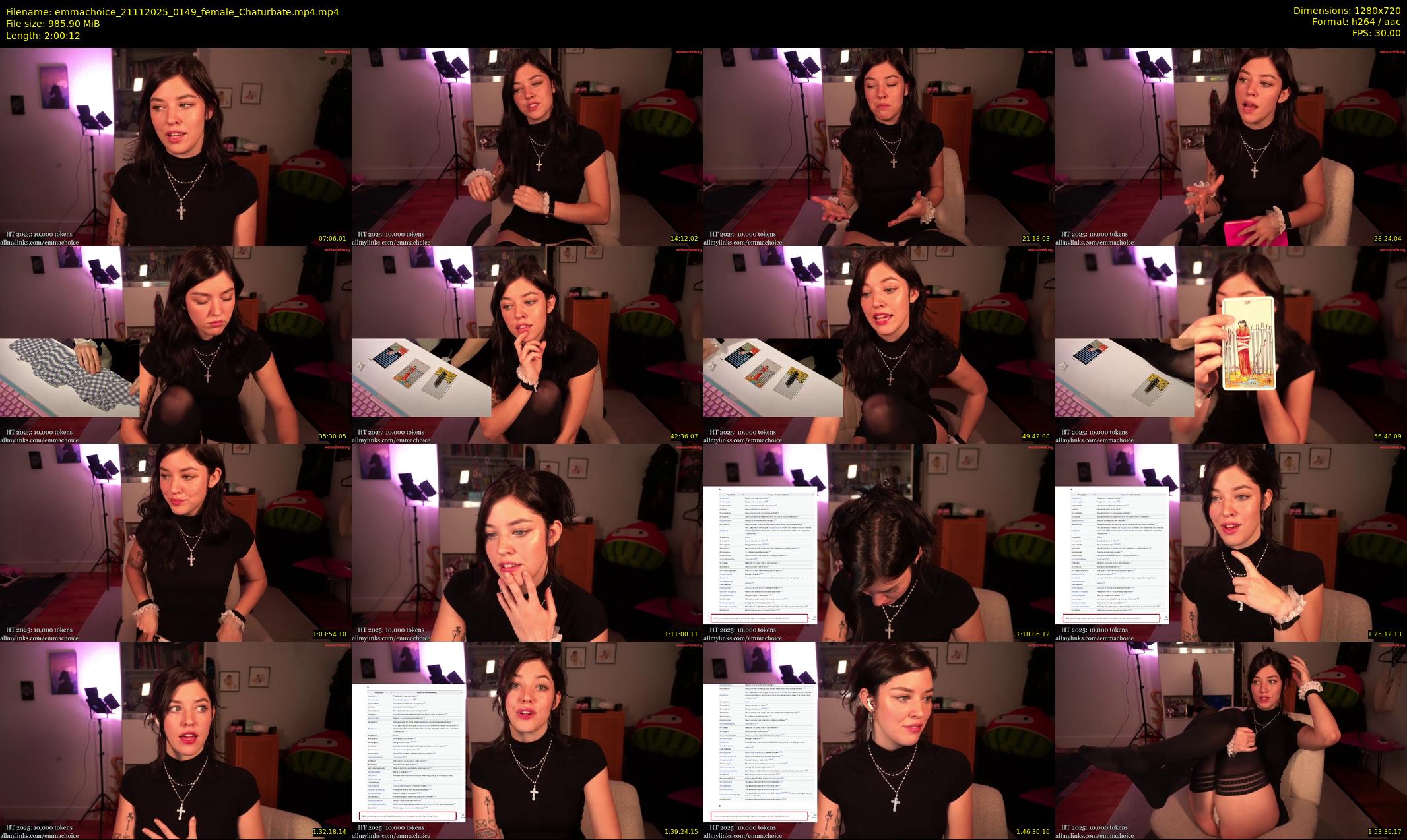emmachoice — 121 minute Chaturbate female cam show recording, 720p, Nov 21, 2025